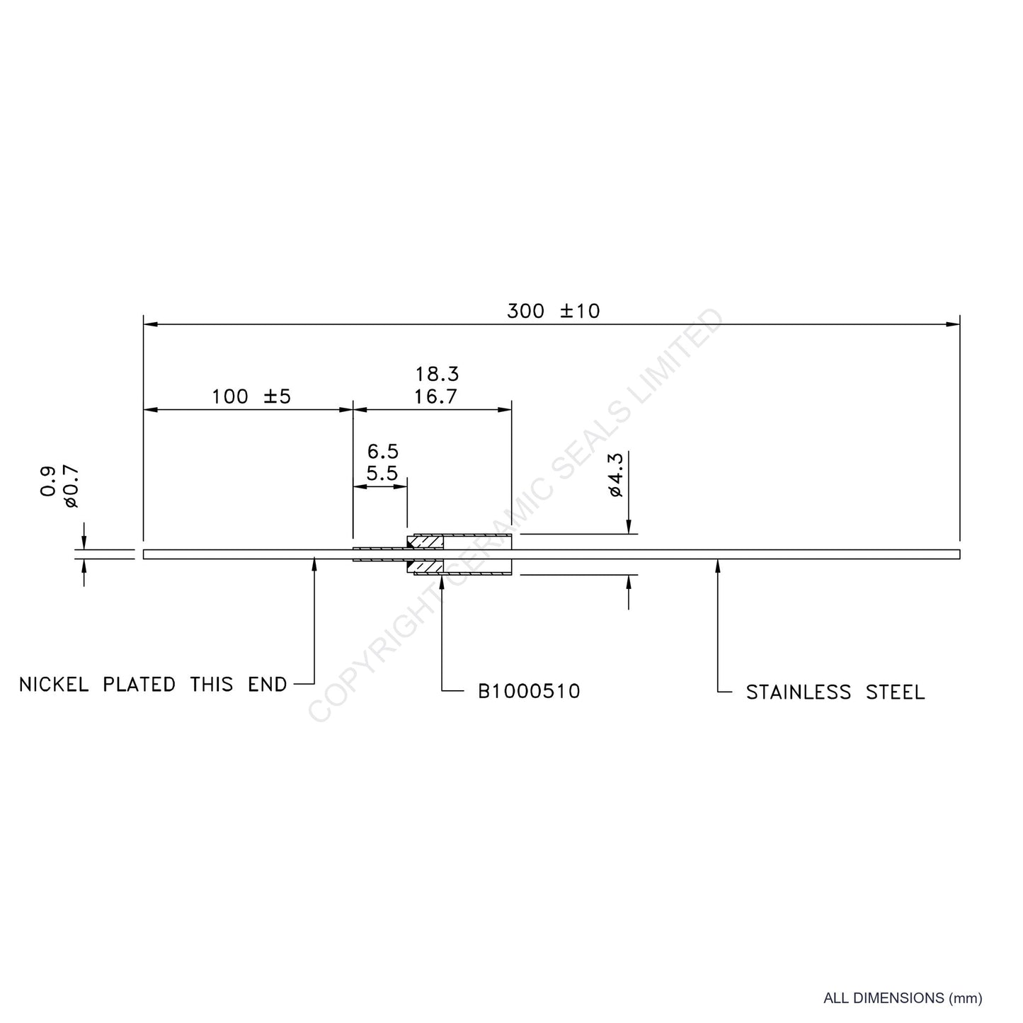 500V Instrumentation Feedthrough