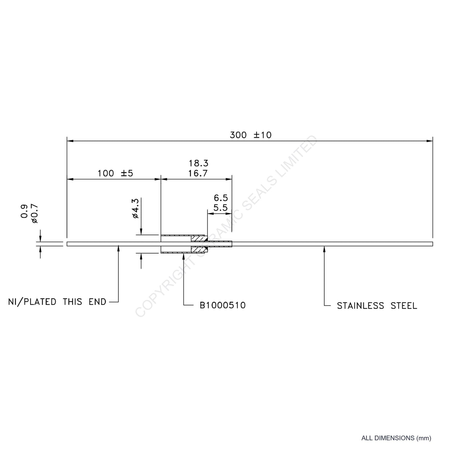 500V Instrumentation Feedthrough