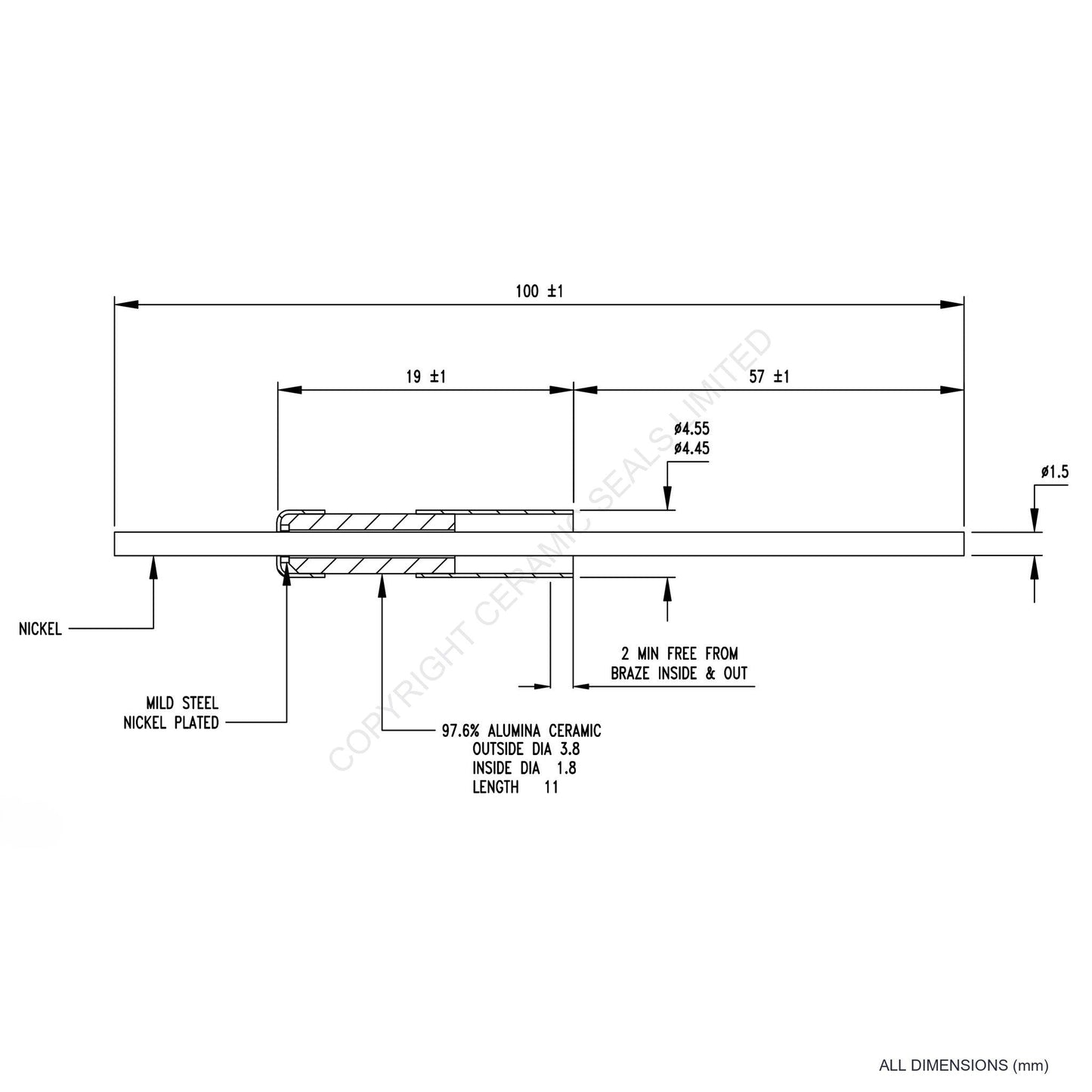 2.5kV Instrumentation Feedthrough