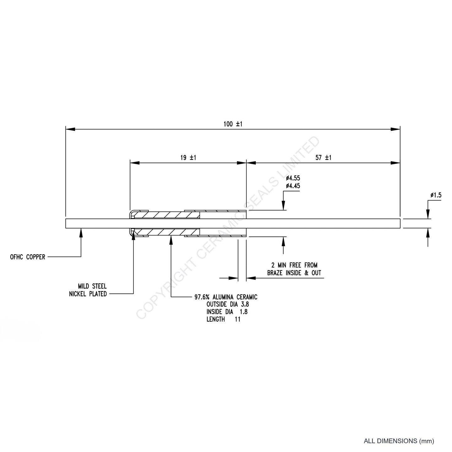 2.5kV Instrumentation Feedthrough