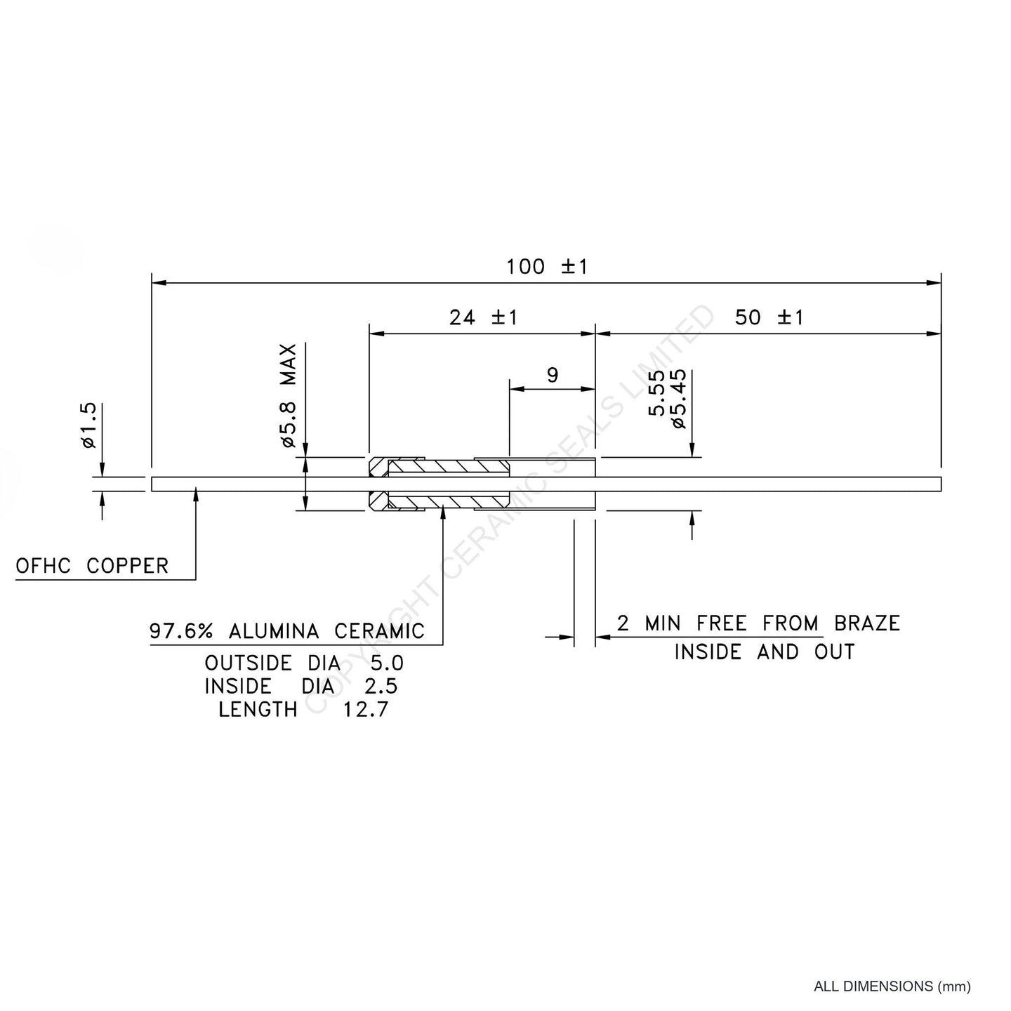 2.5kV Instrumentation Feedthrough