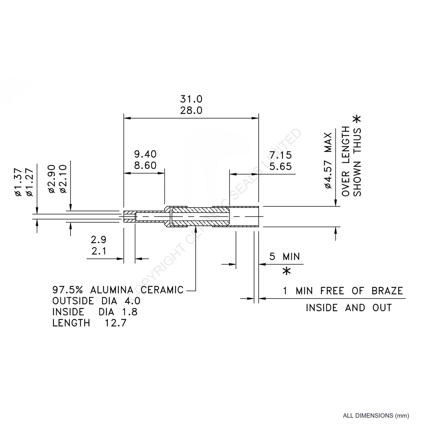 2.5kV Instrumentation Feedthrough