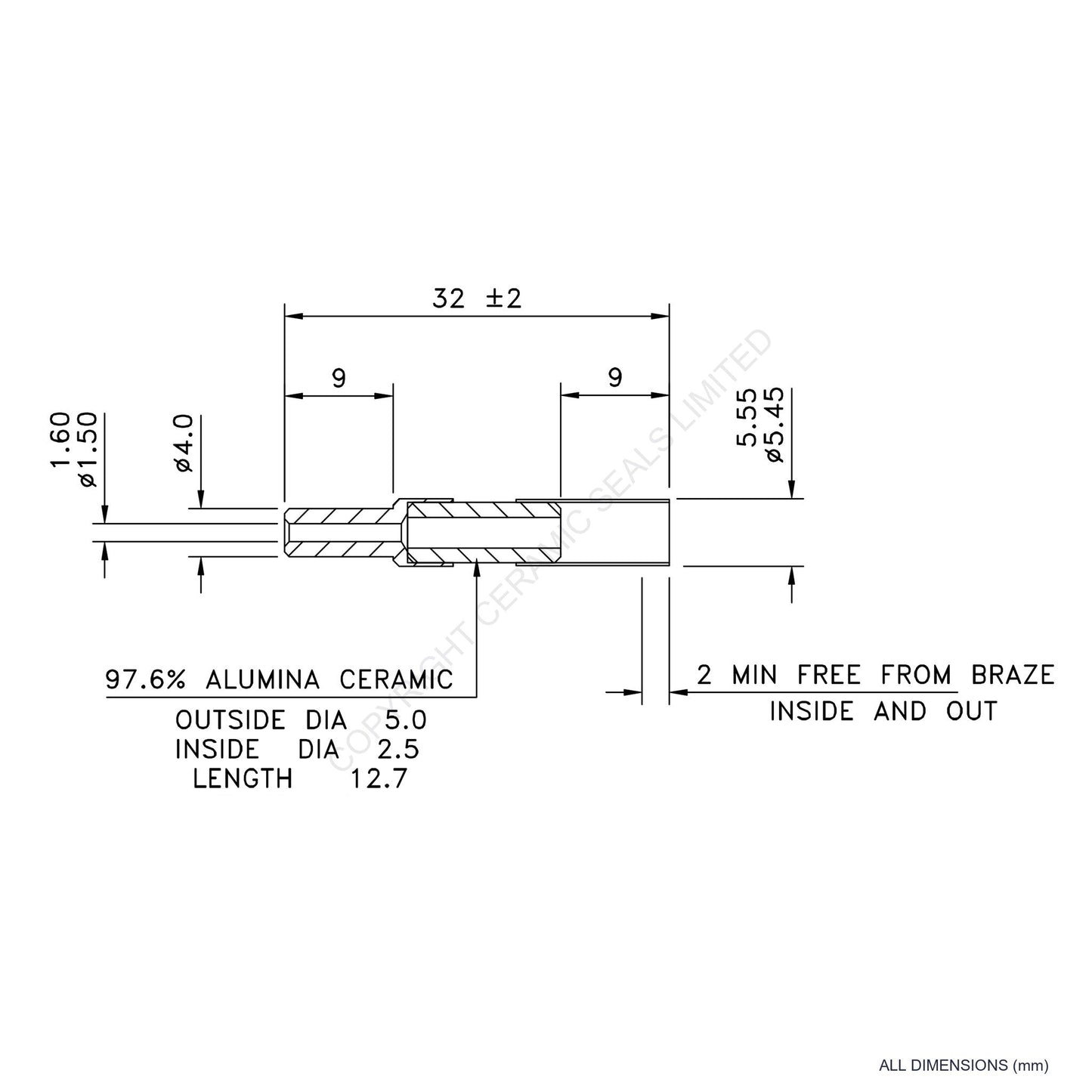 2.5kV Instrumentation Feedthrough