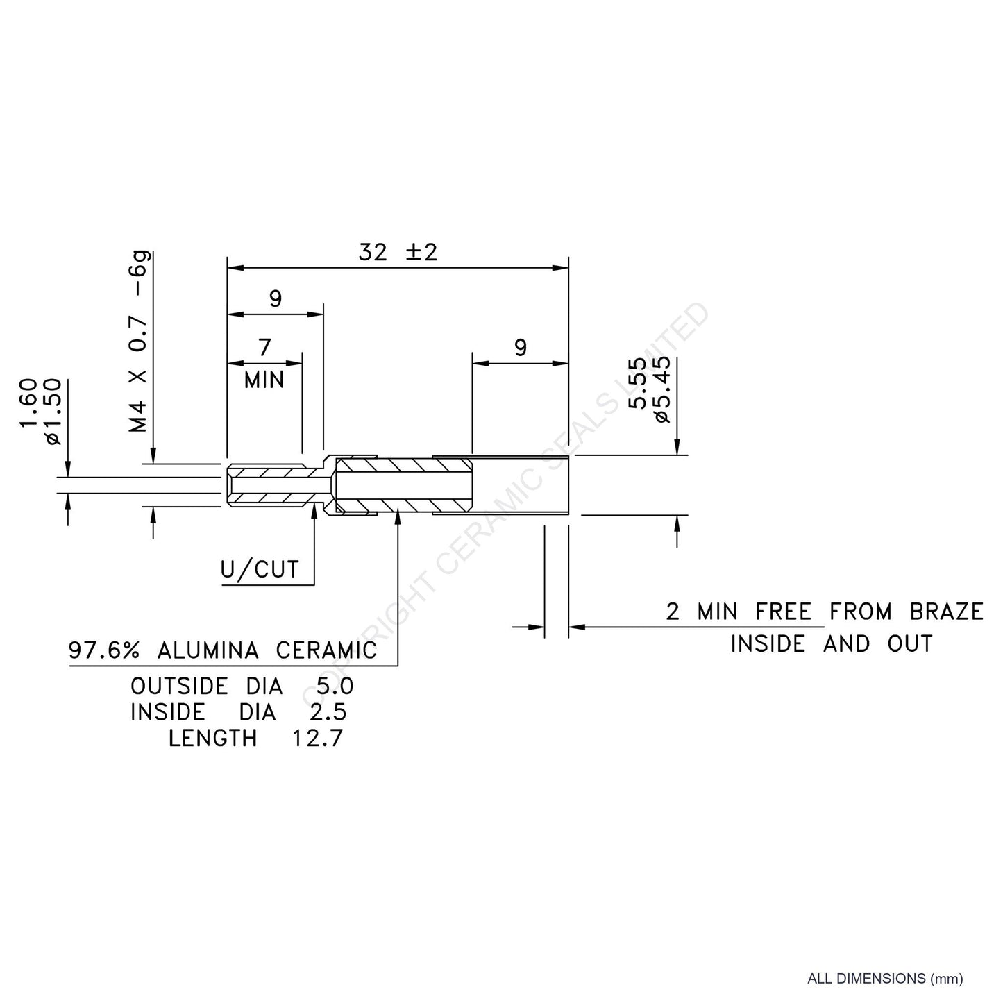 2.5kV Instrumentation Feedthrough