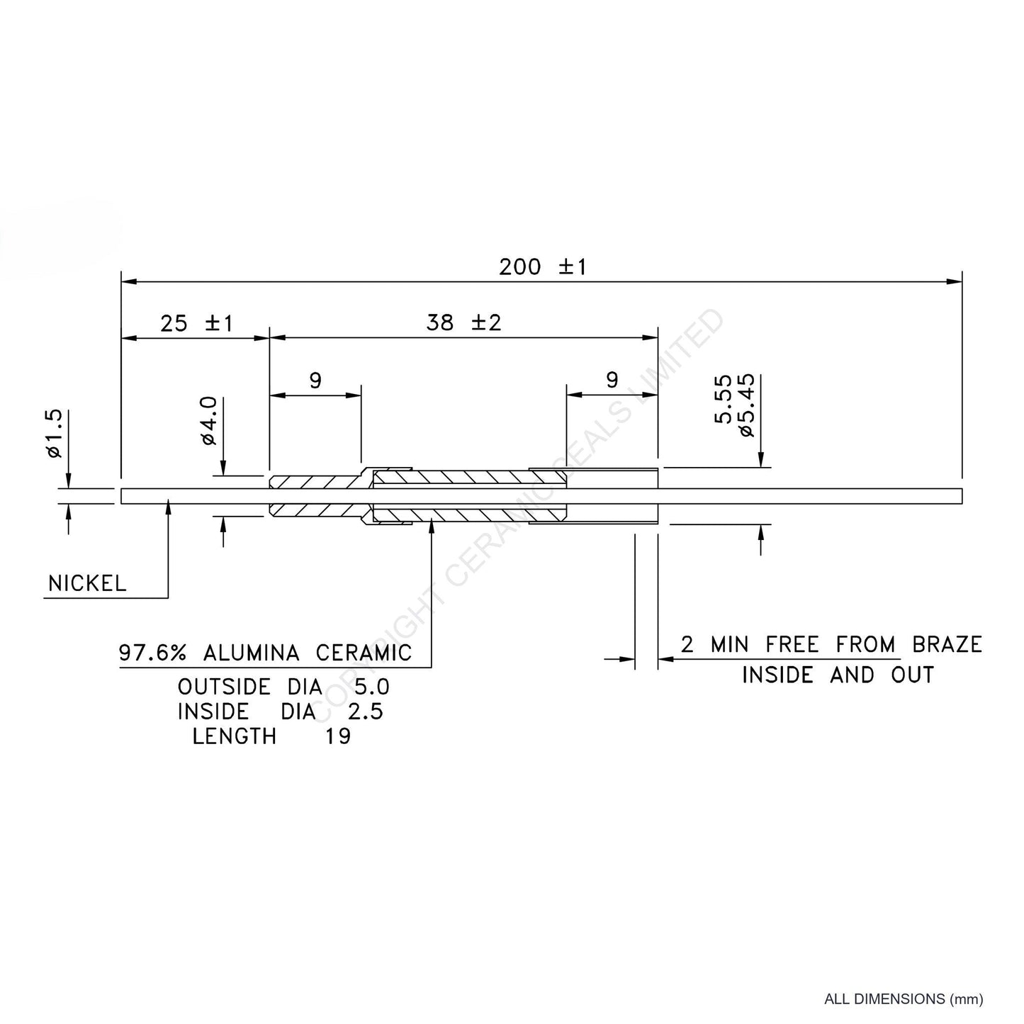 2.5kV Instrumentation Feedthrough