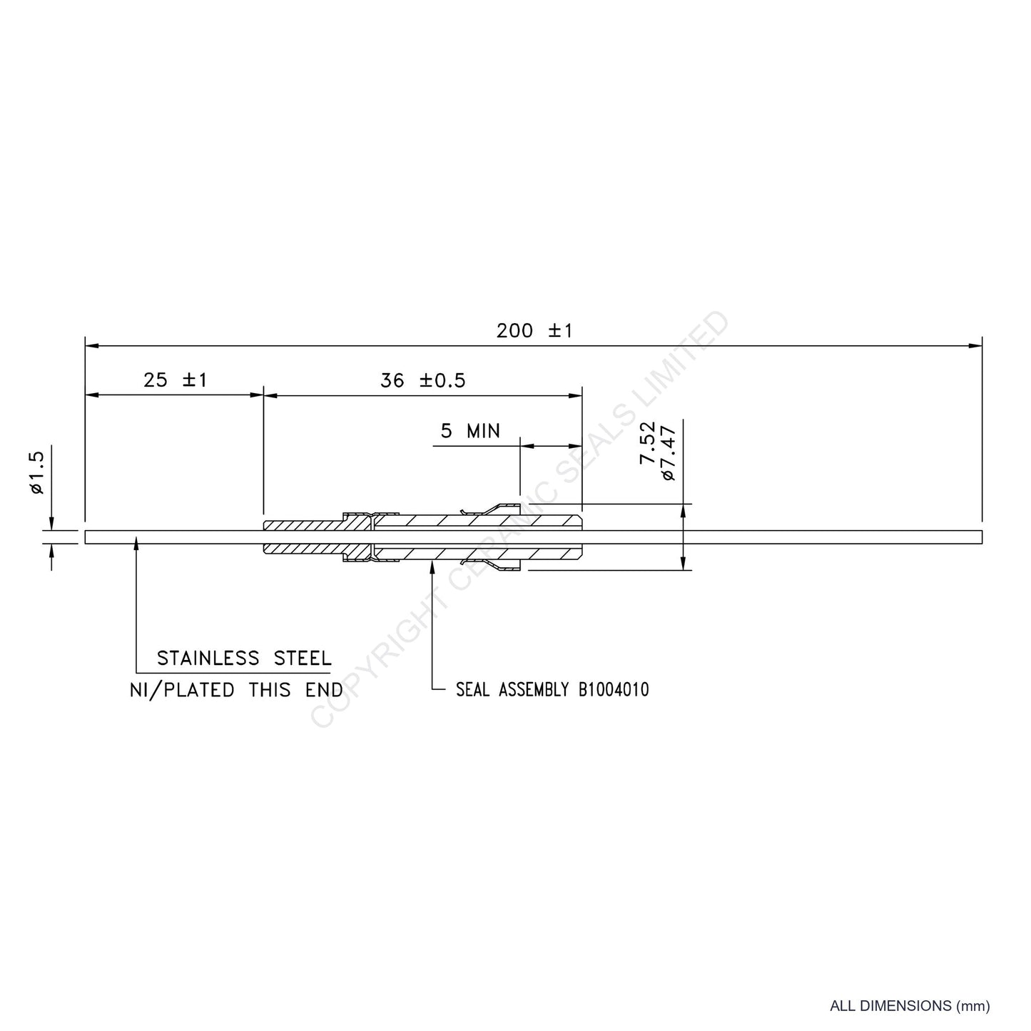 2.5kV Instrumentation Feedthrough
