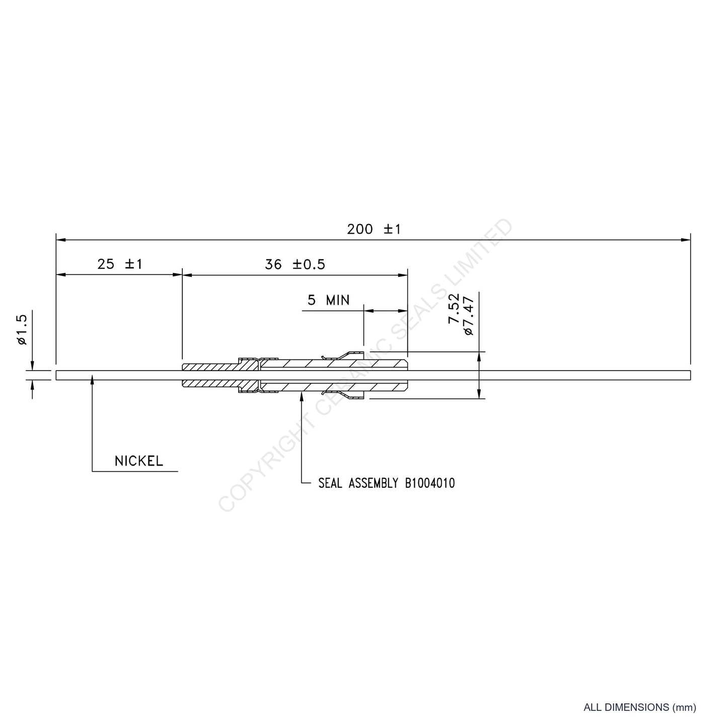 2.5kV Instrumentation Feedthrough