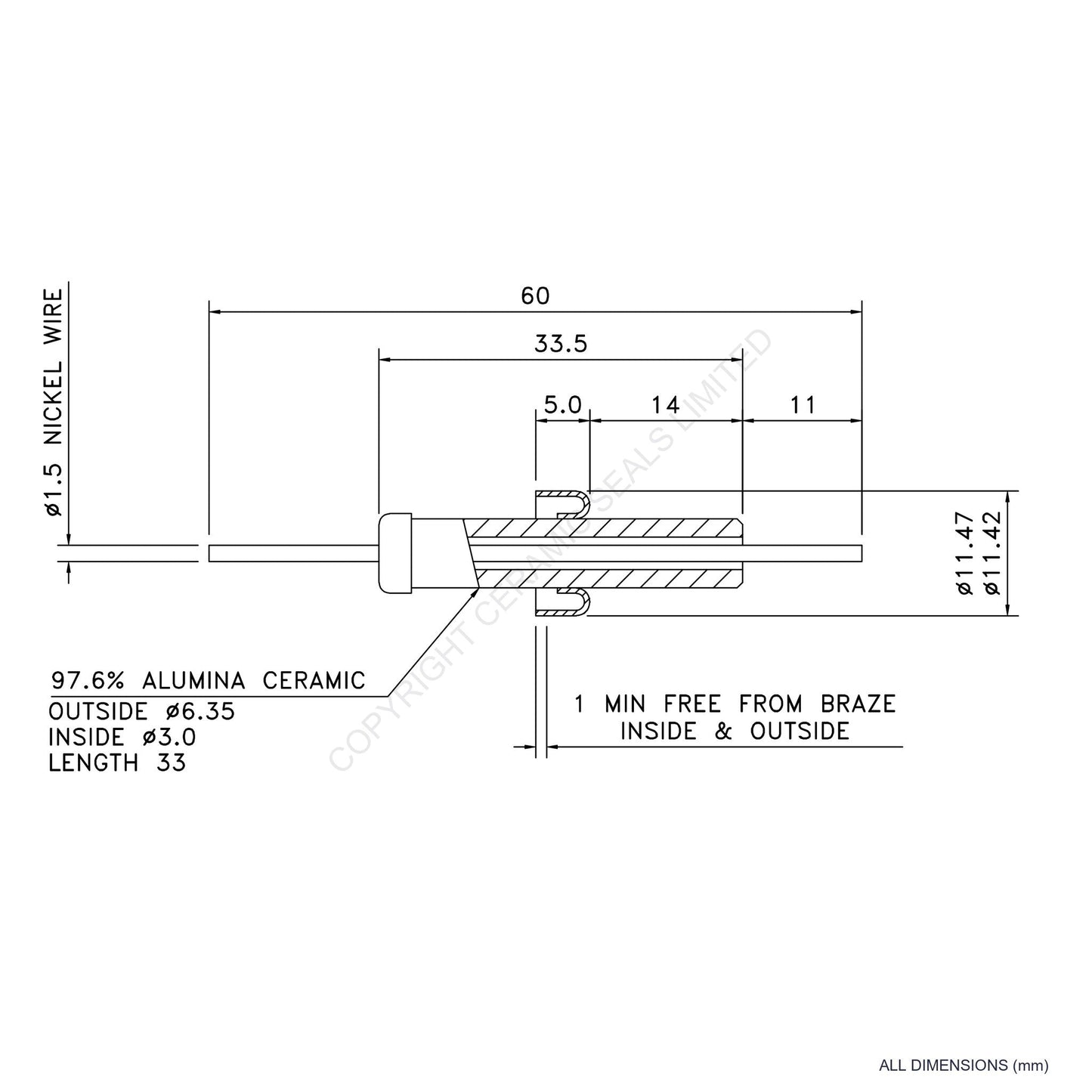 8kV Instrumentation Feedthrough