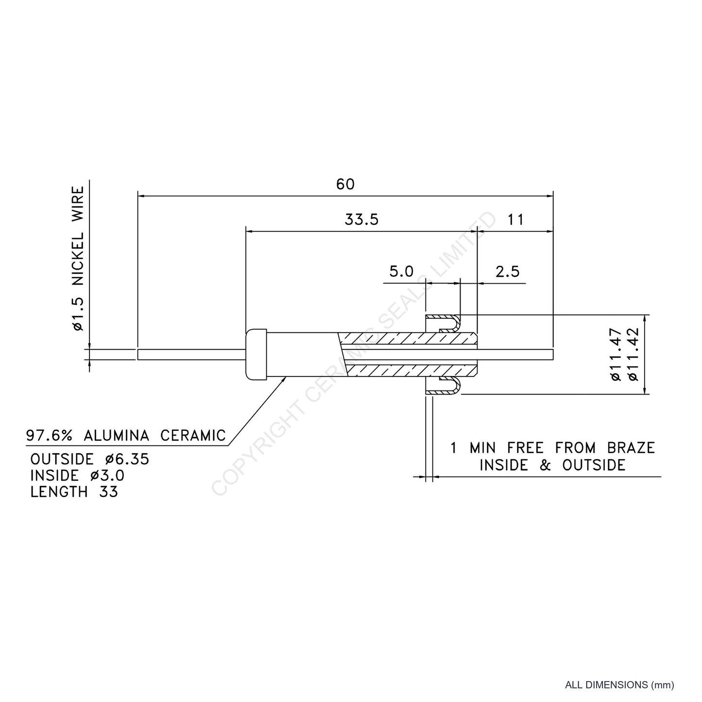 20kV Instrumentation Feedthrough