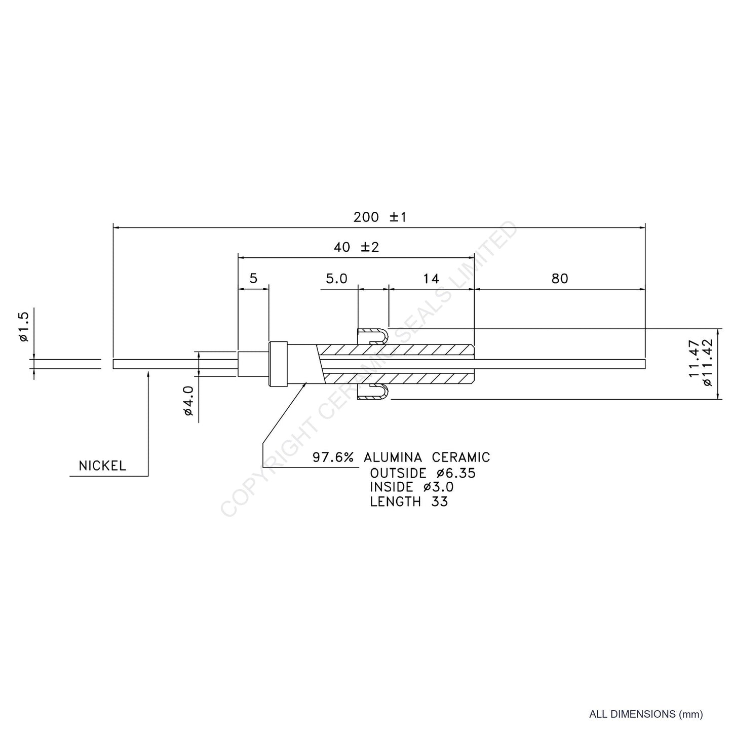 8kV Instrumentation Feedthrough