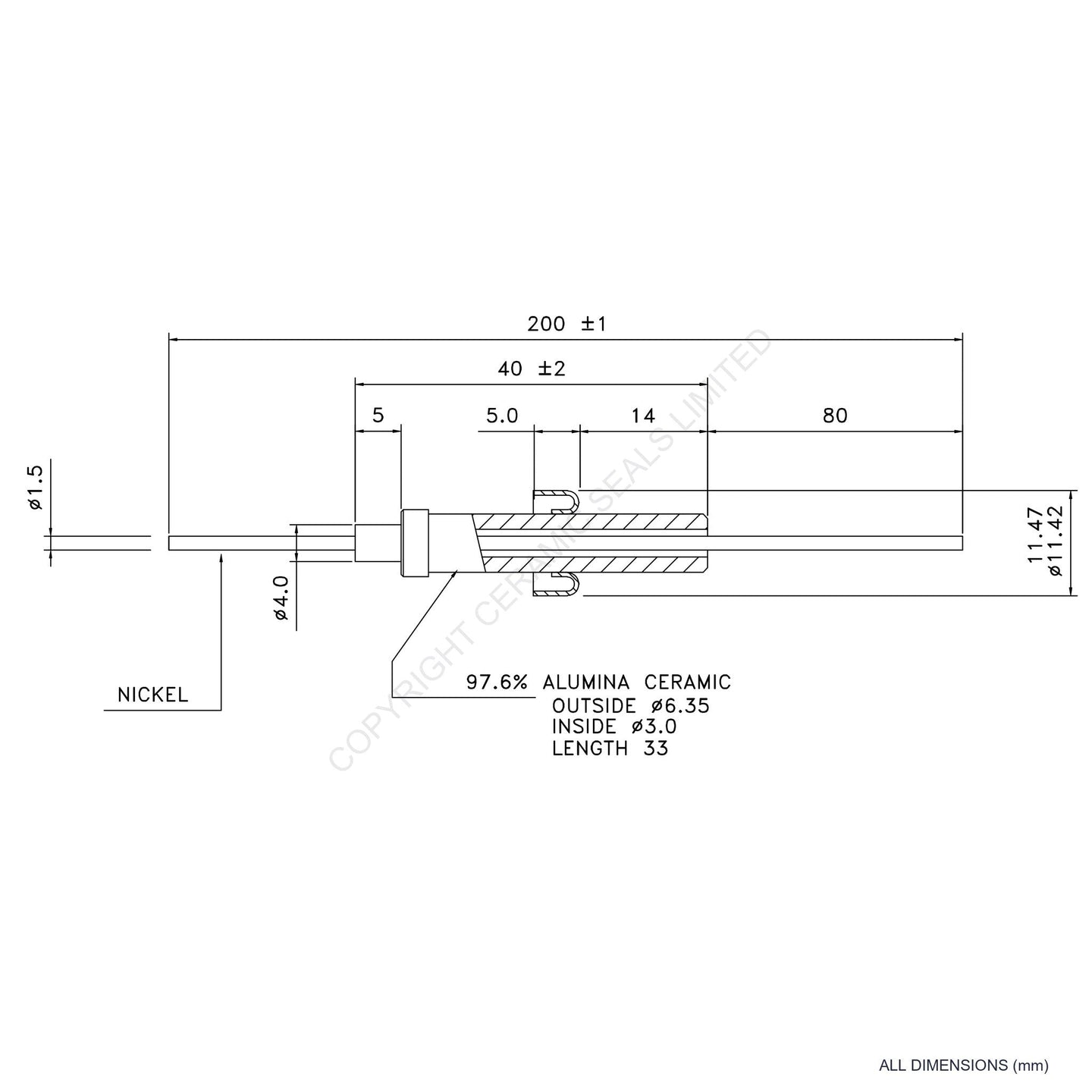 8kV Instrumentation Feedthrough