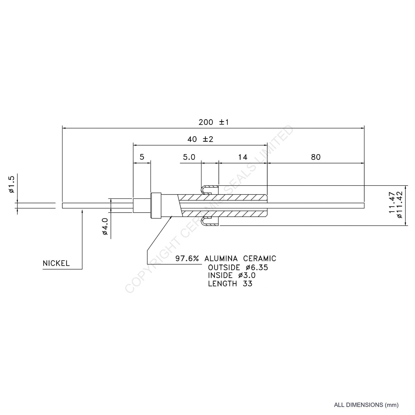 8kV Instrumentation Feedthrough