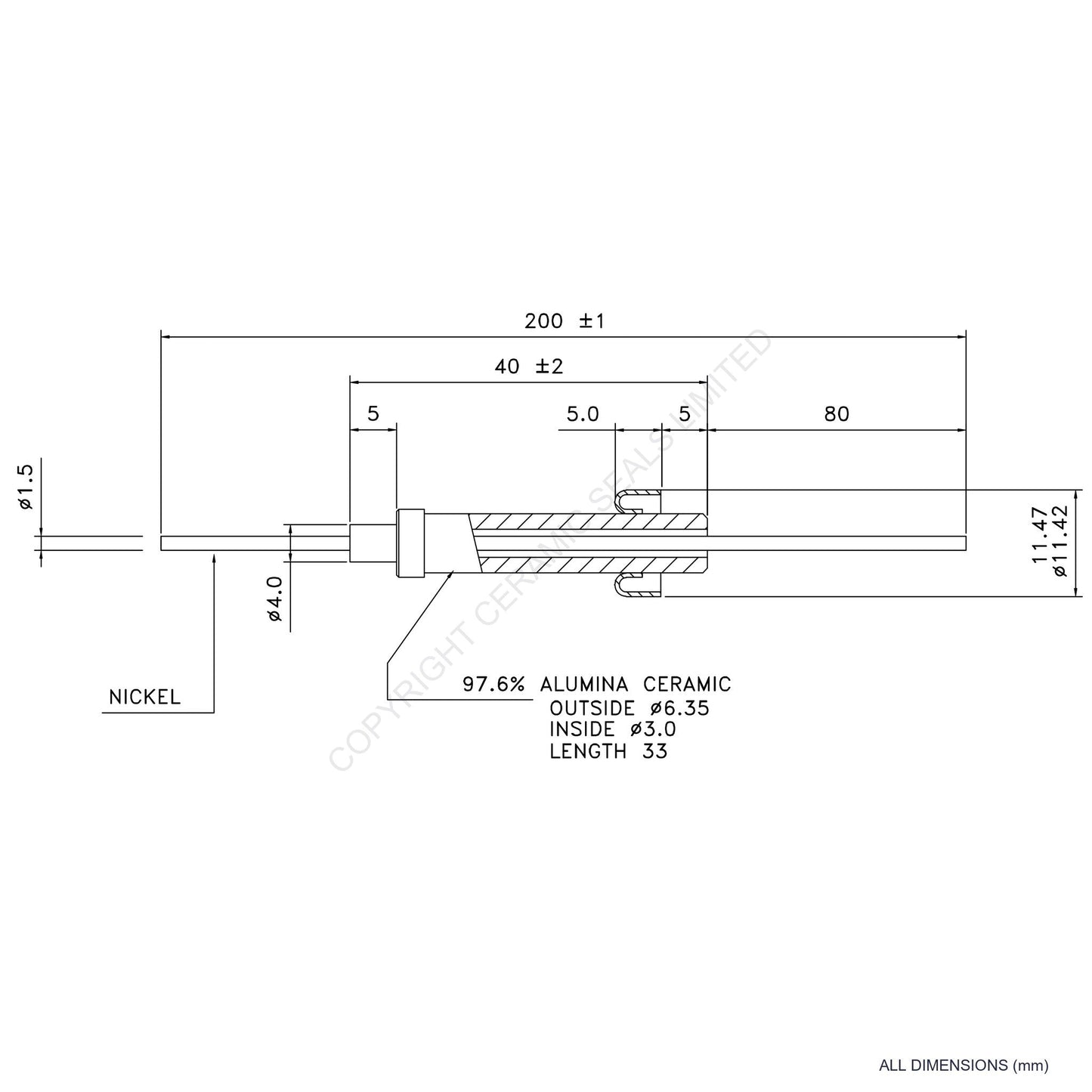 15kV Instrumentation Feedthrough