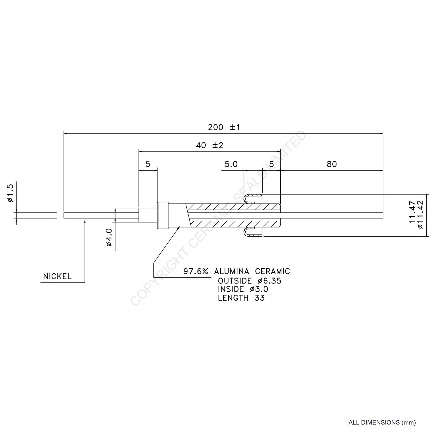 15kV Instrumentation Feedthrough
