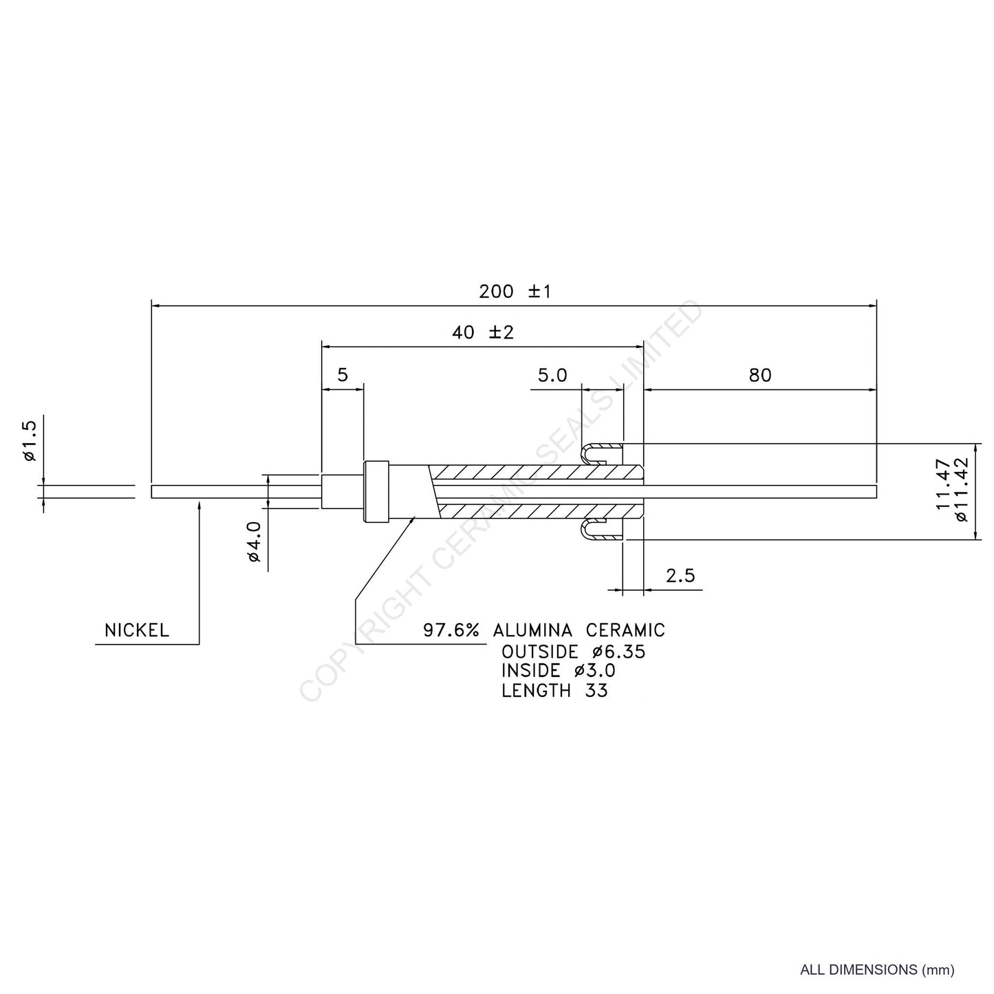 20kV Instrumentation Feedthrough