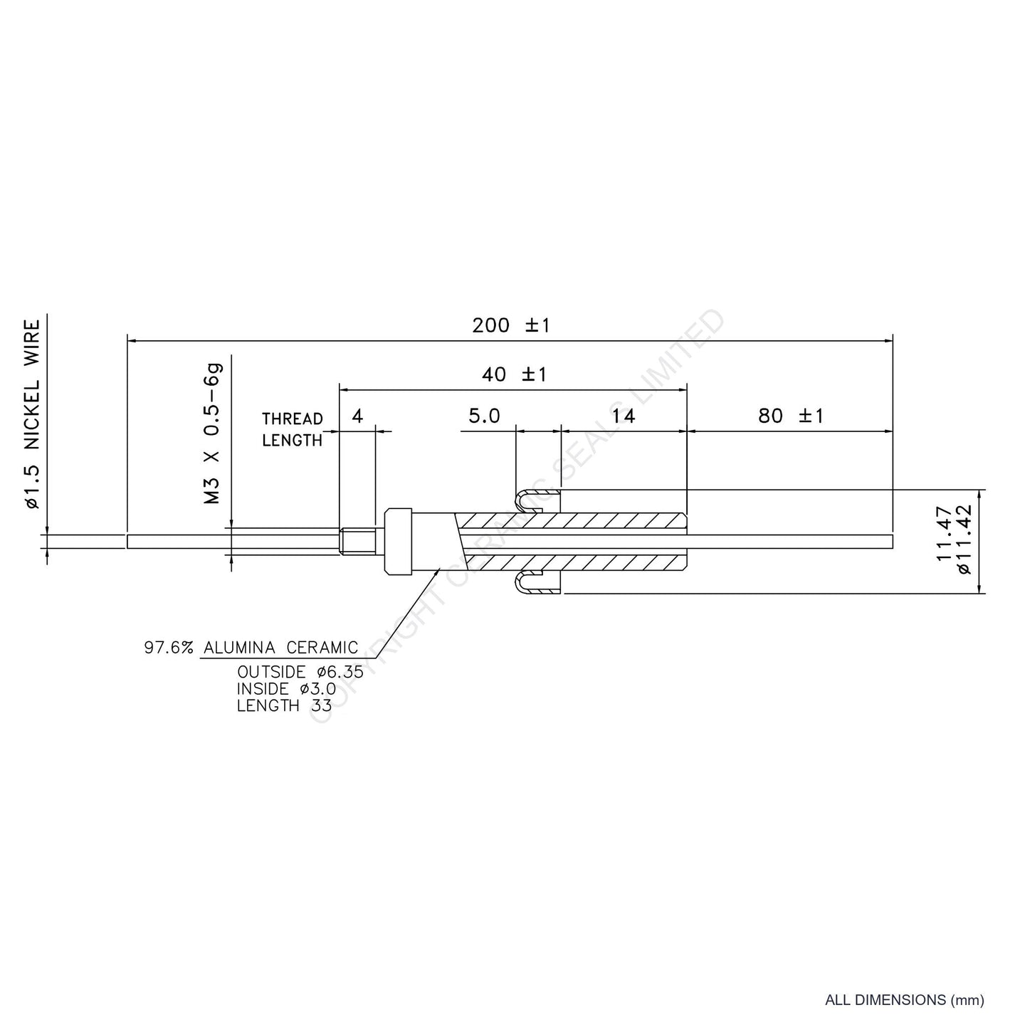 8kV Instrumentation Feedthrough