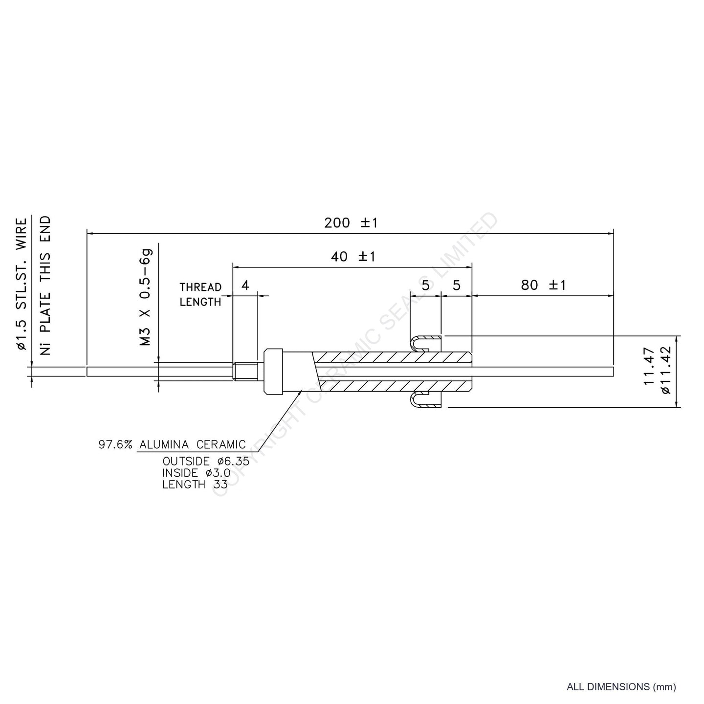 15kV Instrumentation Feedthrough