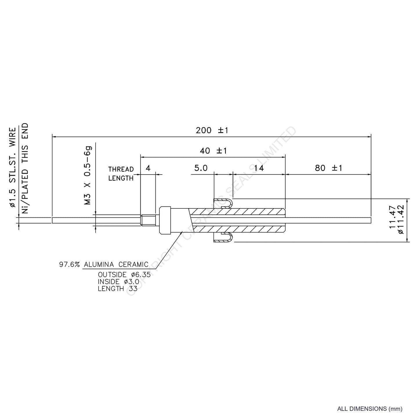 8kV Instrumentation Feedthrough