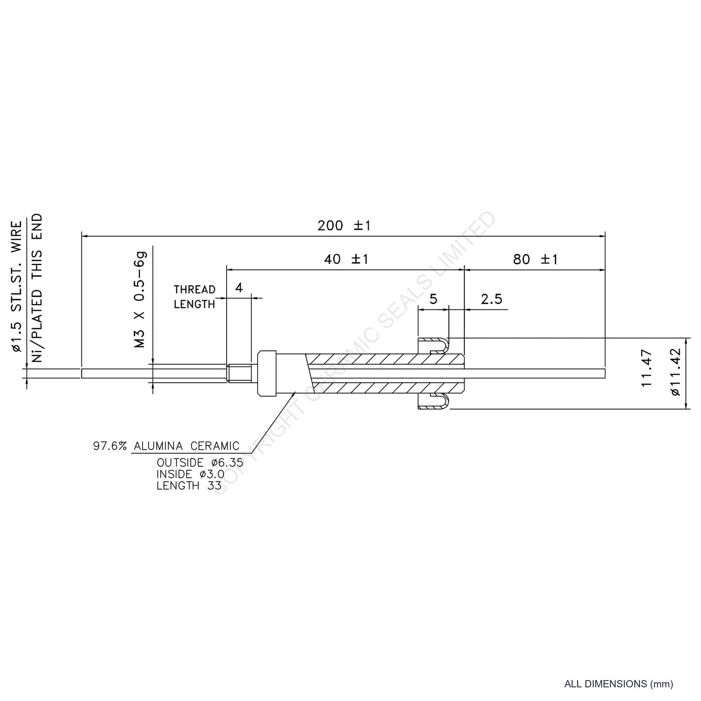 20kV Instrumentation Feedthrough