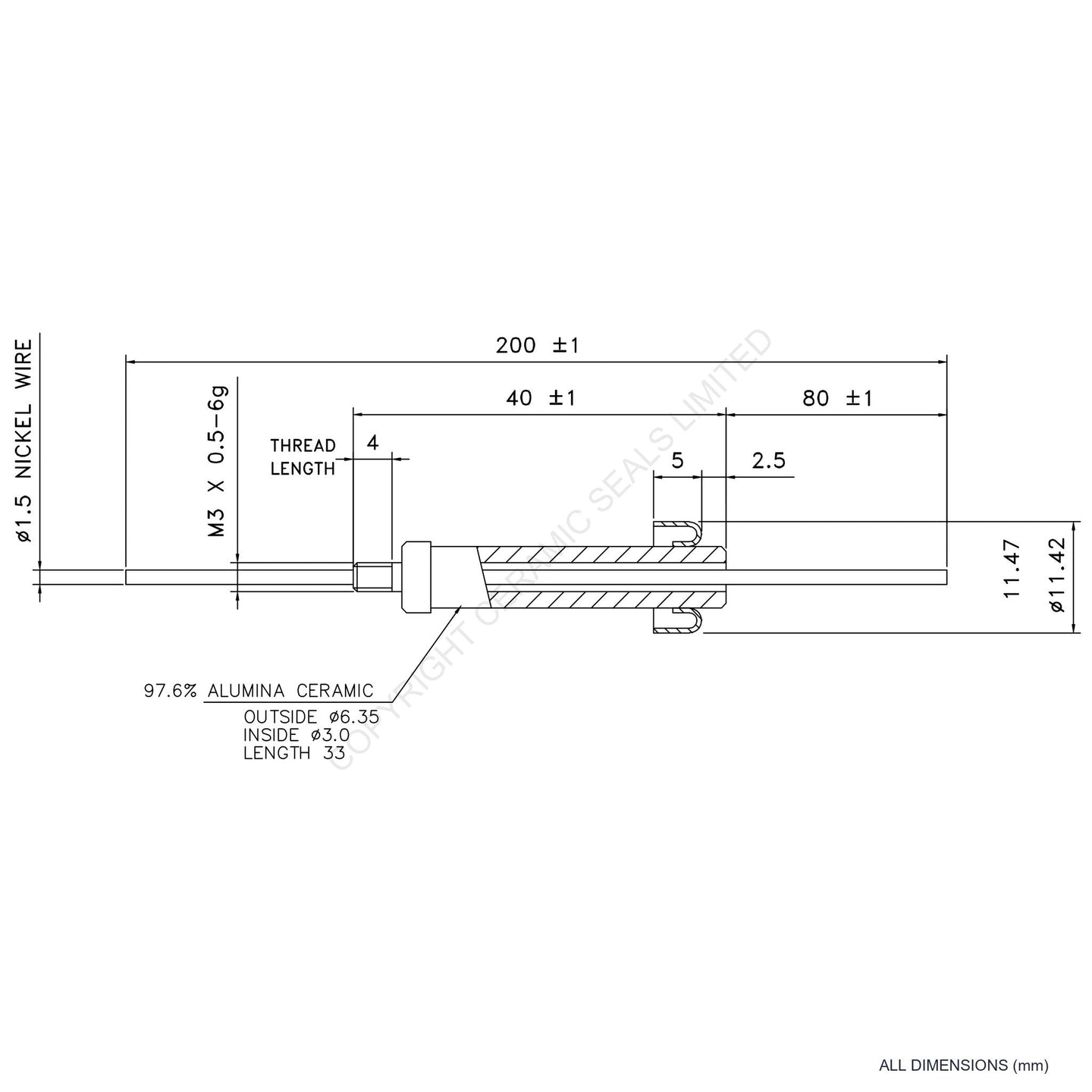 20kV Instrumentation Feedthrough