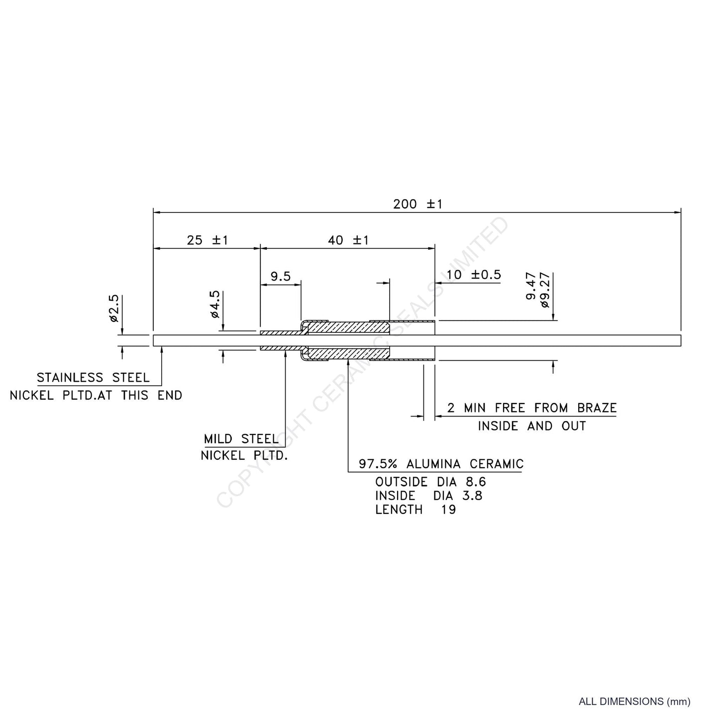 5kV Metal Ceramic Seal
