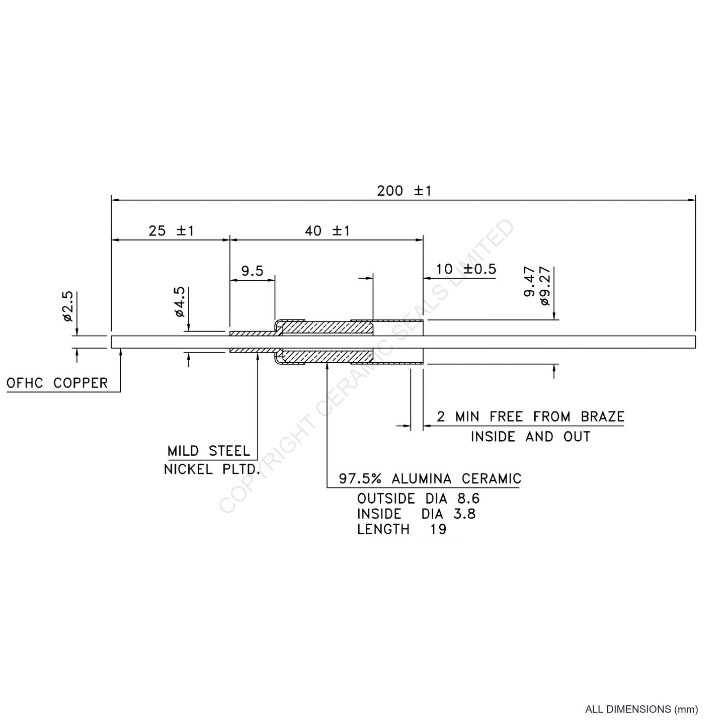 5kV Metal Ceramic Seal