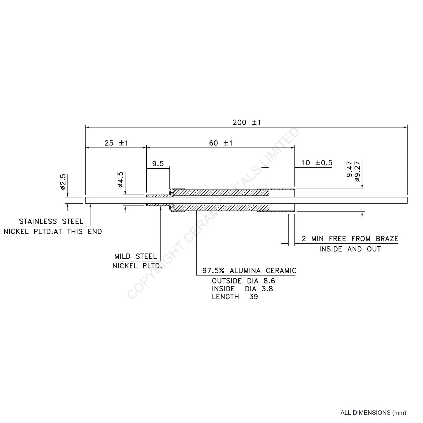 15kV Metal Ceramic Seal