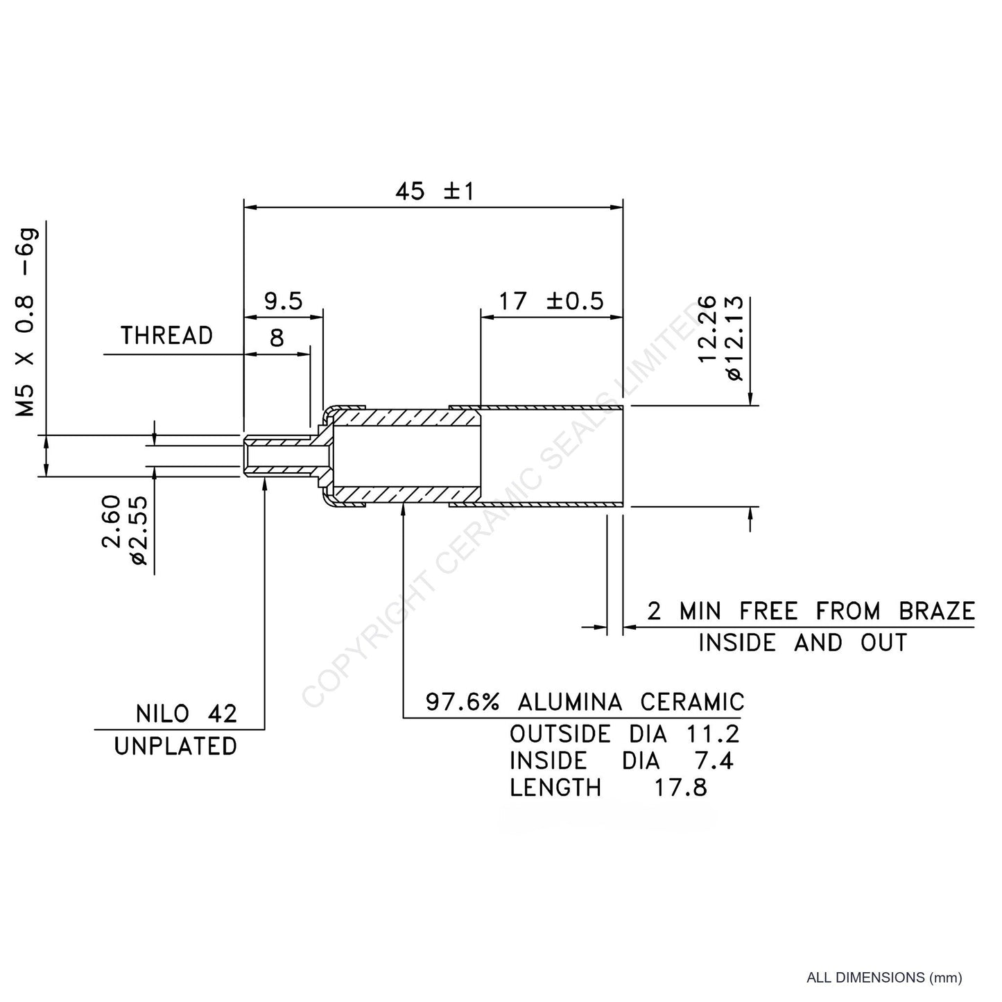 5kV Metal Ceramic Seal