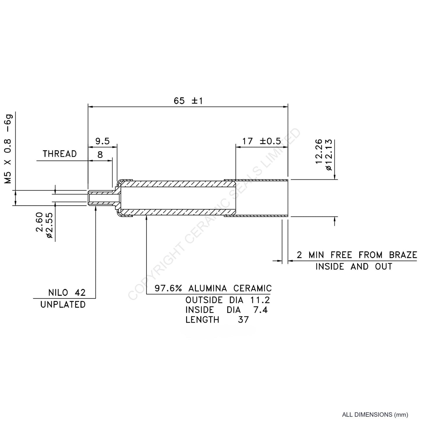 15kV Metal Ceramic Seal