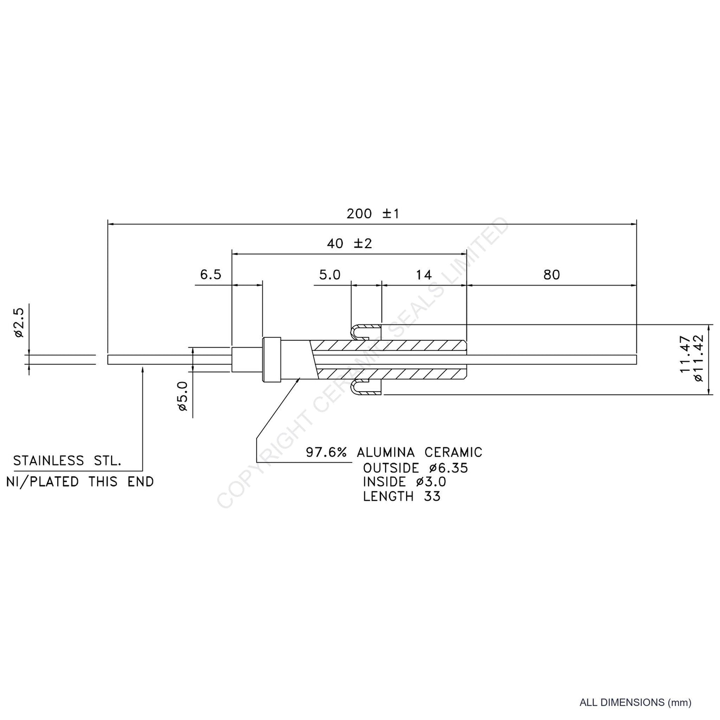 8kV Metal Ceramic Seal
