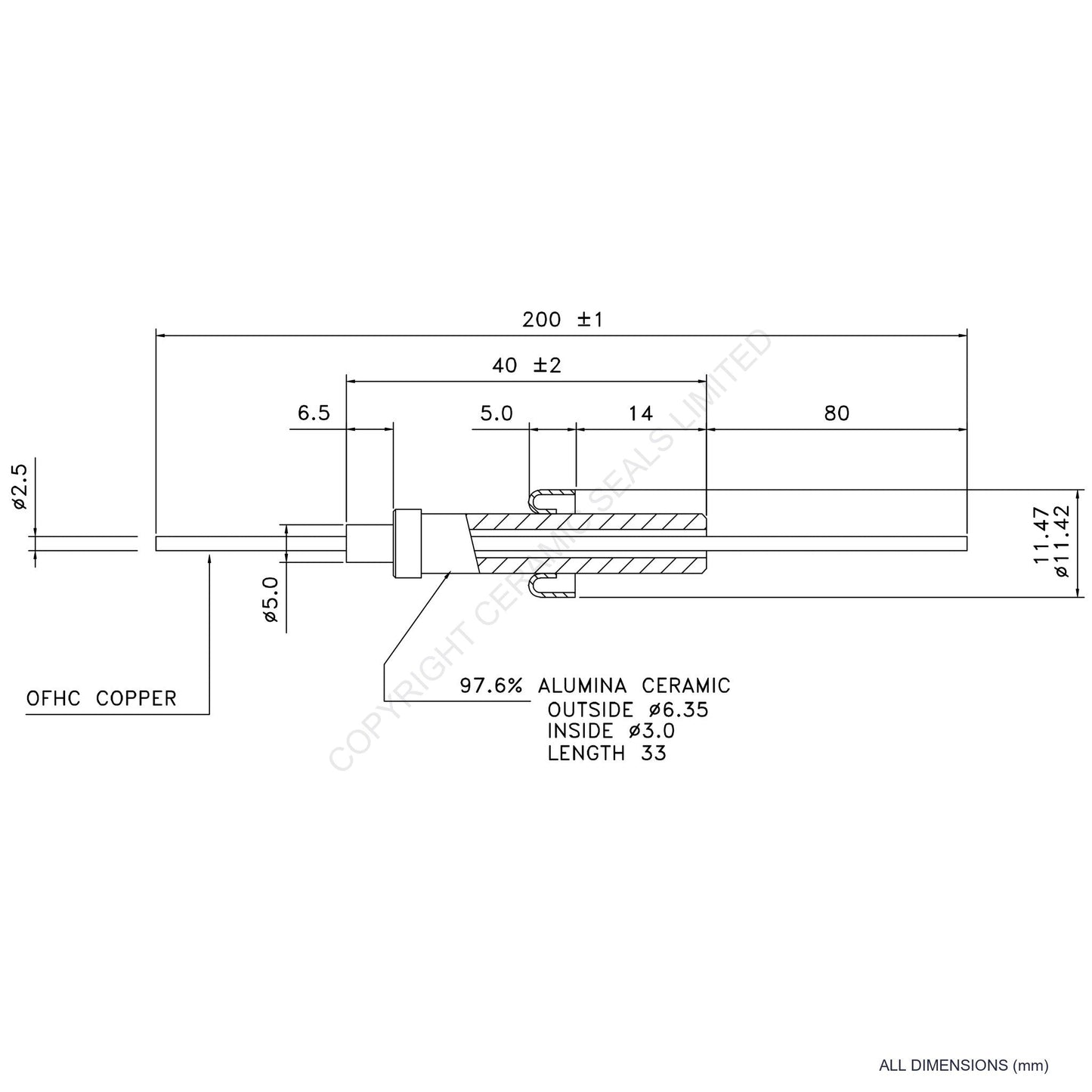 8kV Metal Ceramic Seal