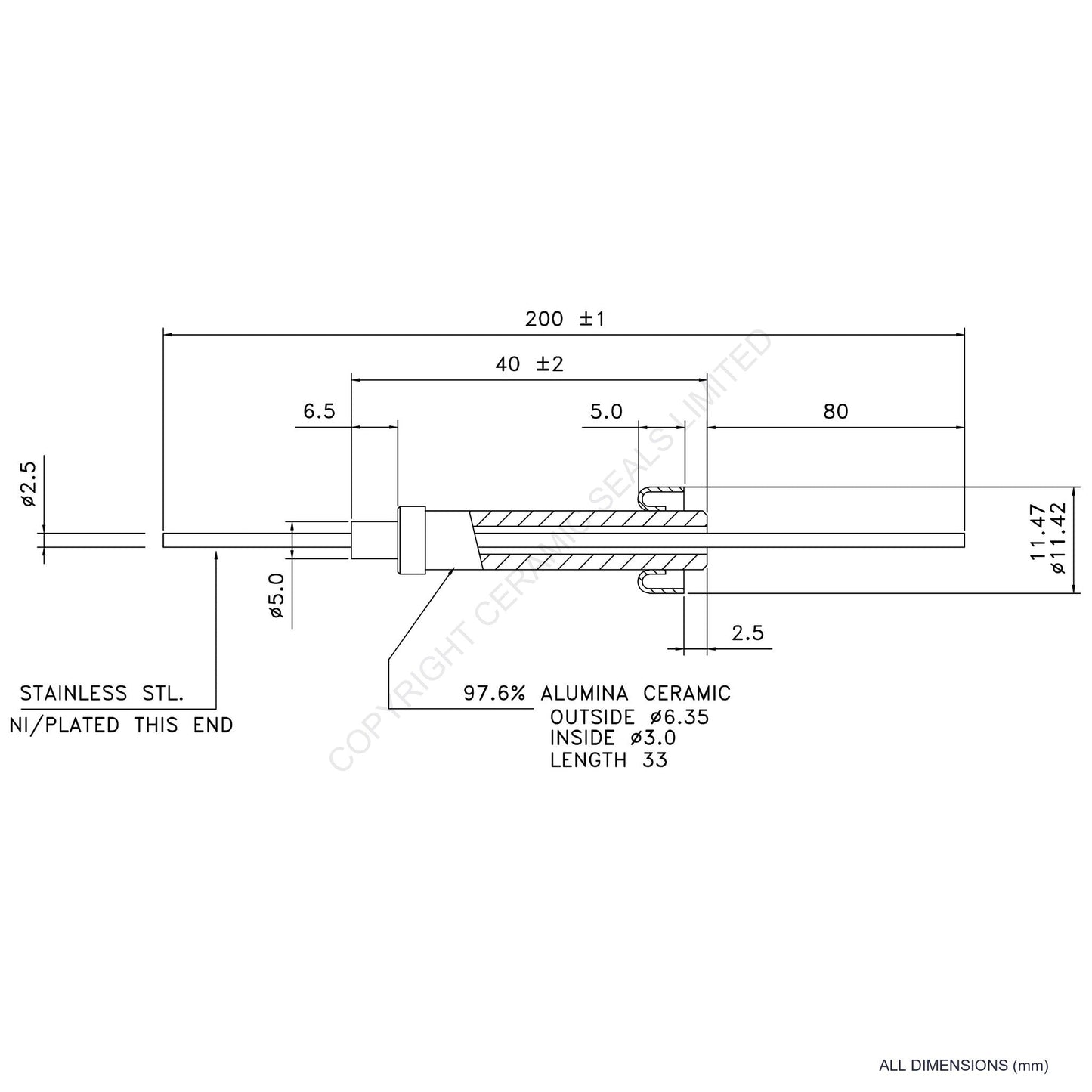 20kV Metal Ceramic Seal