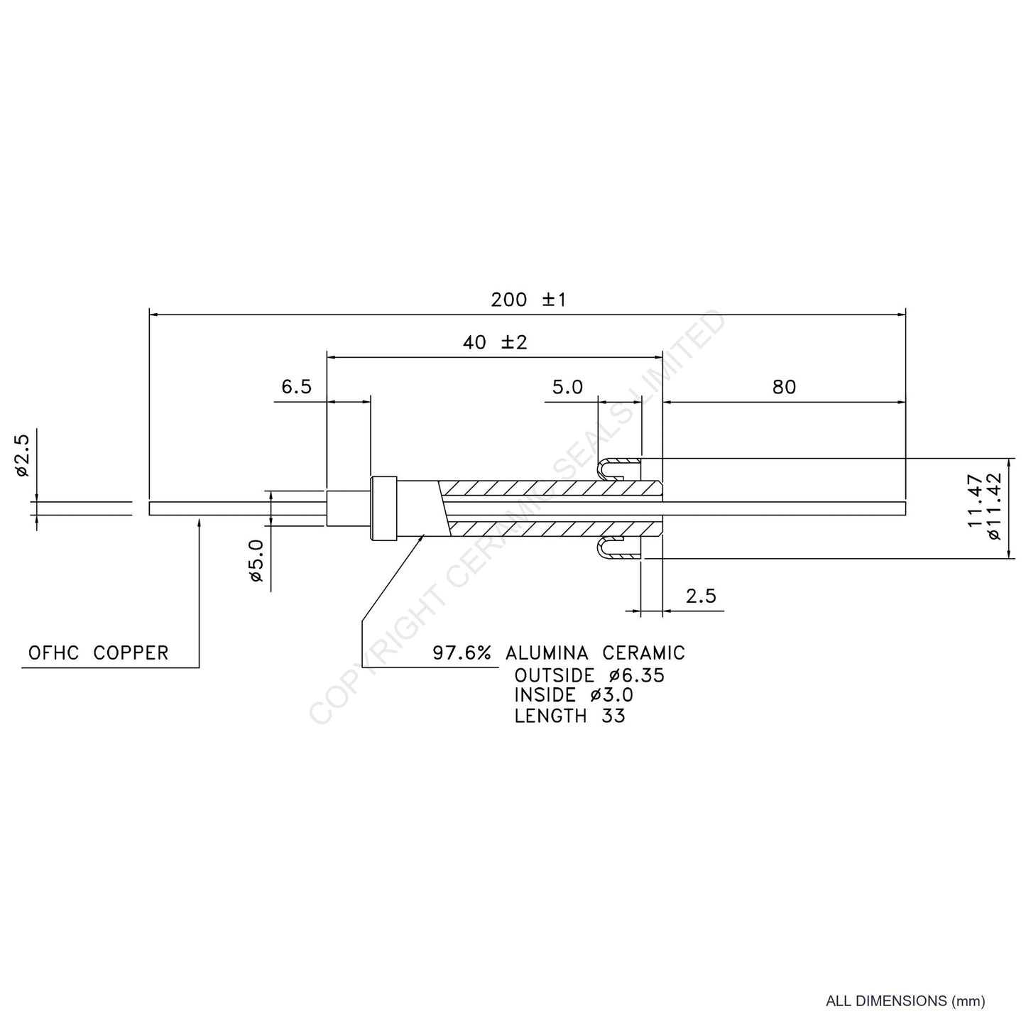 20kV Metal Ceramic Seal