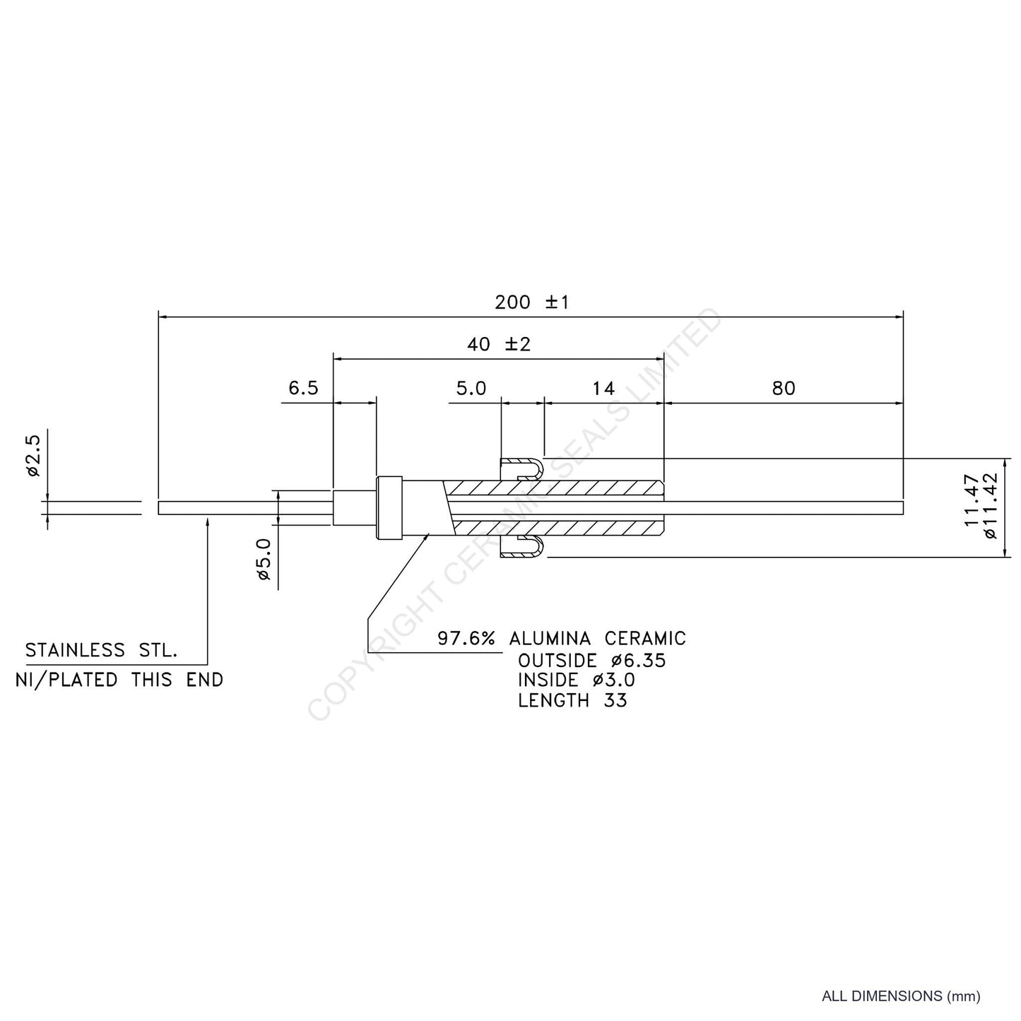 8kV Metal Ceramic Seal