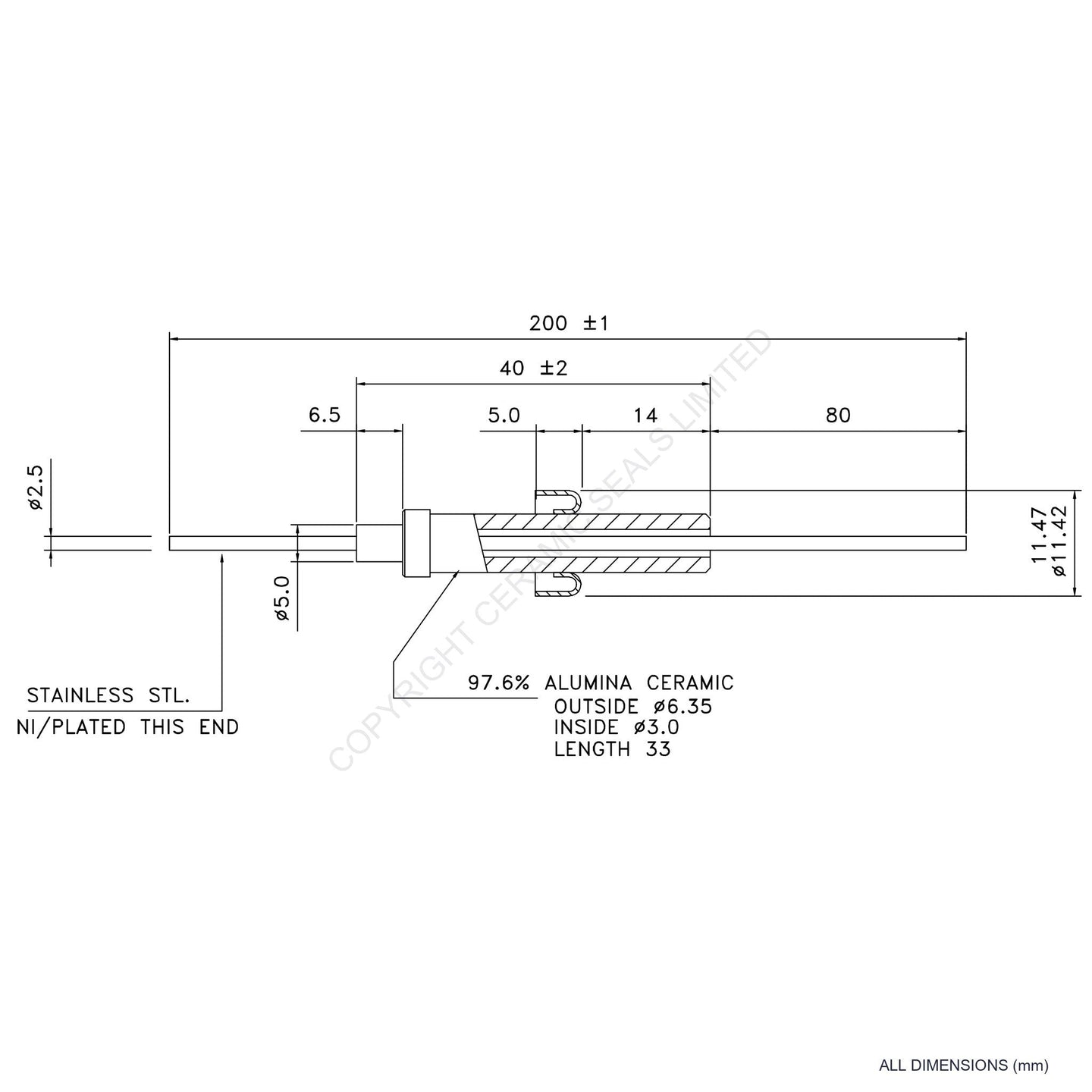8kV Metal Ceramic Seal