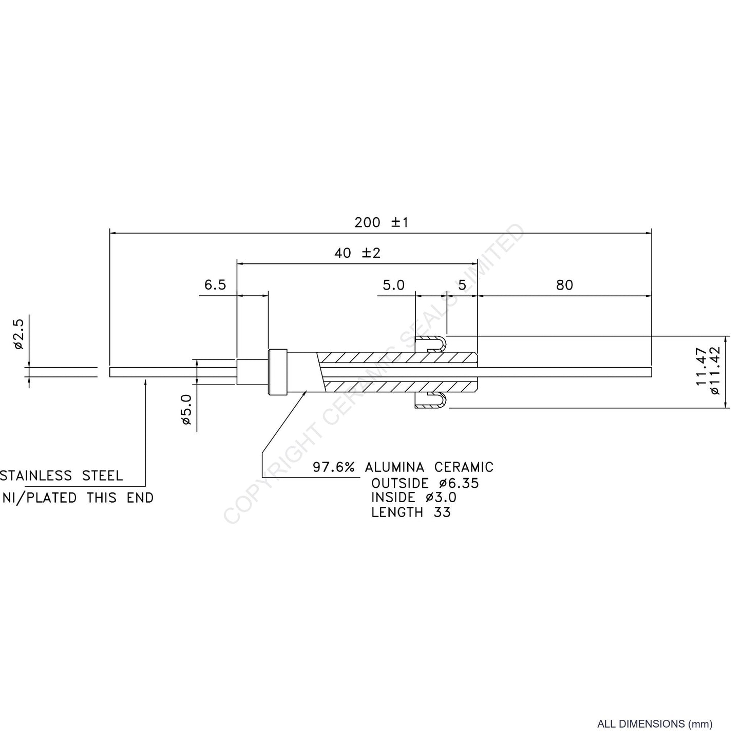 15kV Metal Ceramic Seal