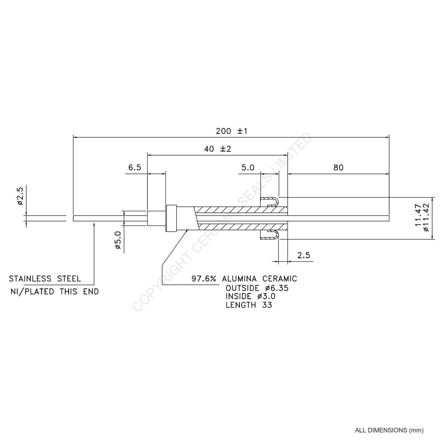 20kV Metal Ceramic Seal