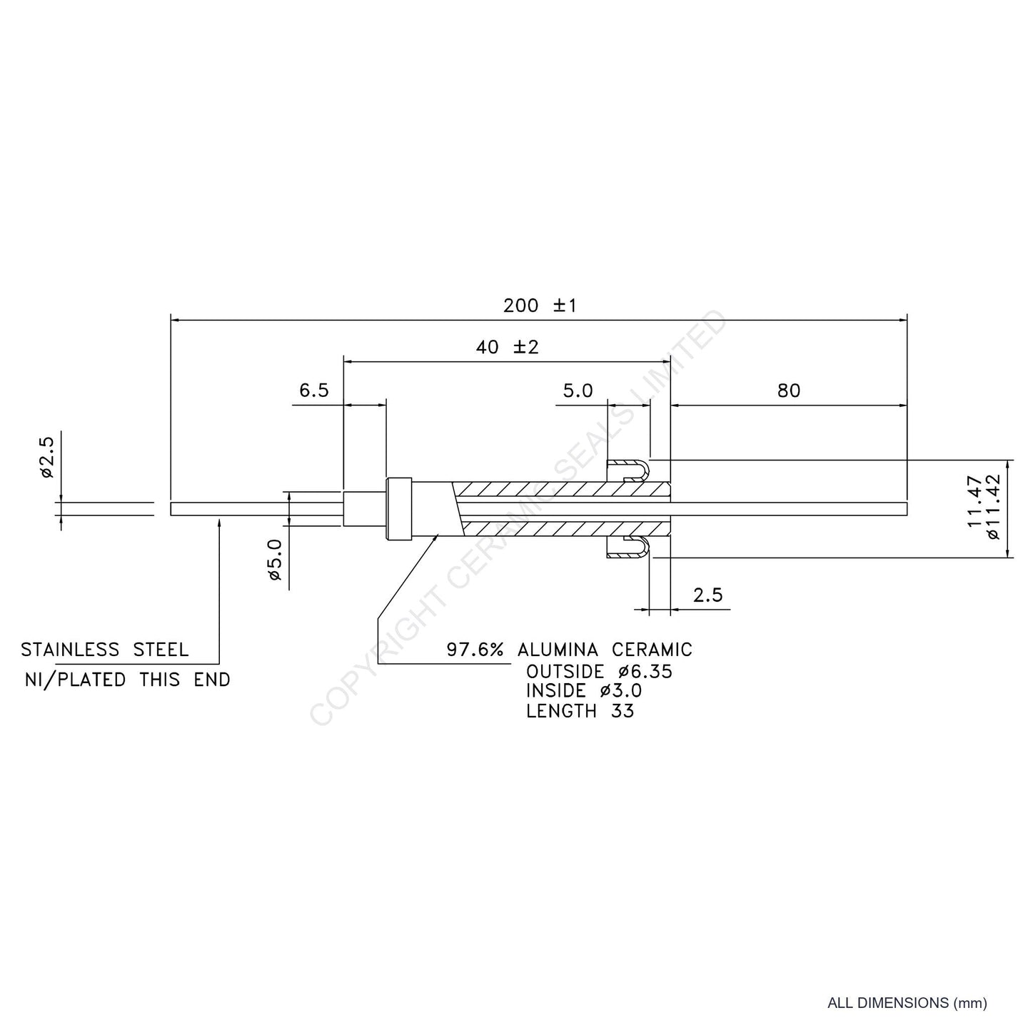 20kV Metal Ceramic Seal