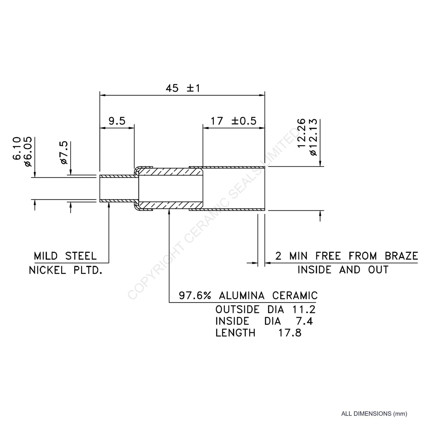 5kV Metal Ceramic Seal