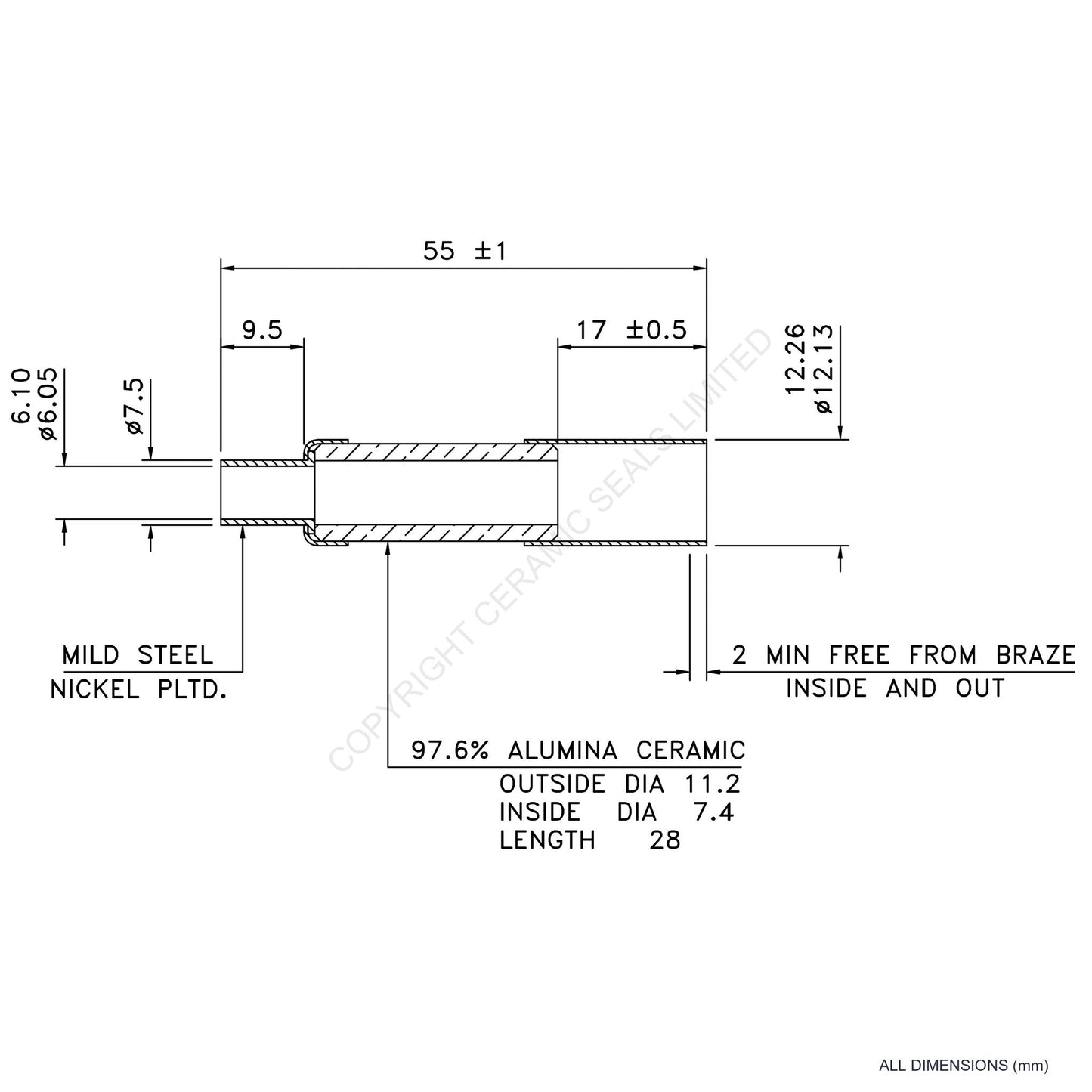 10kV Metal Ceramic Seal
