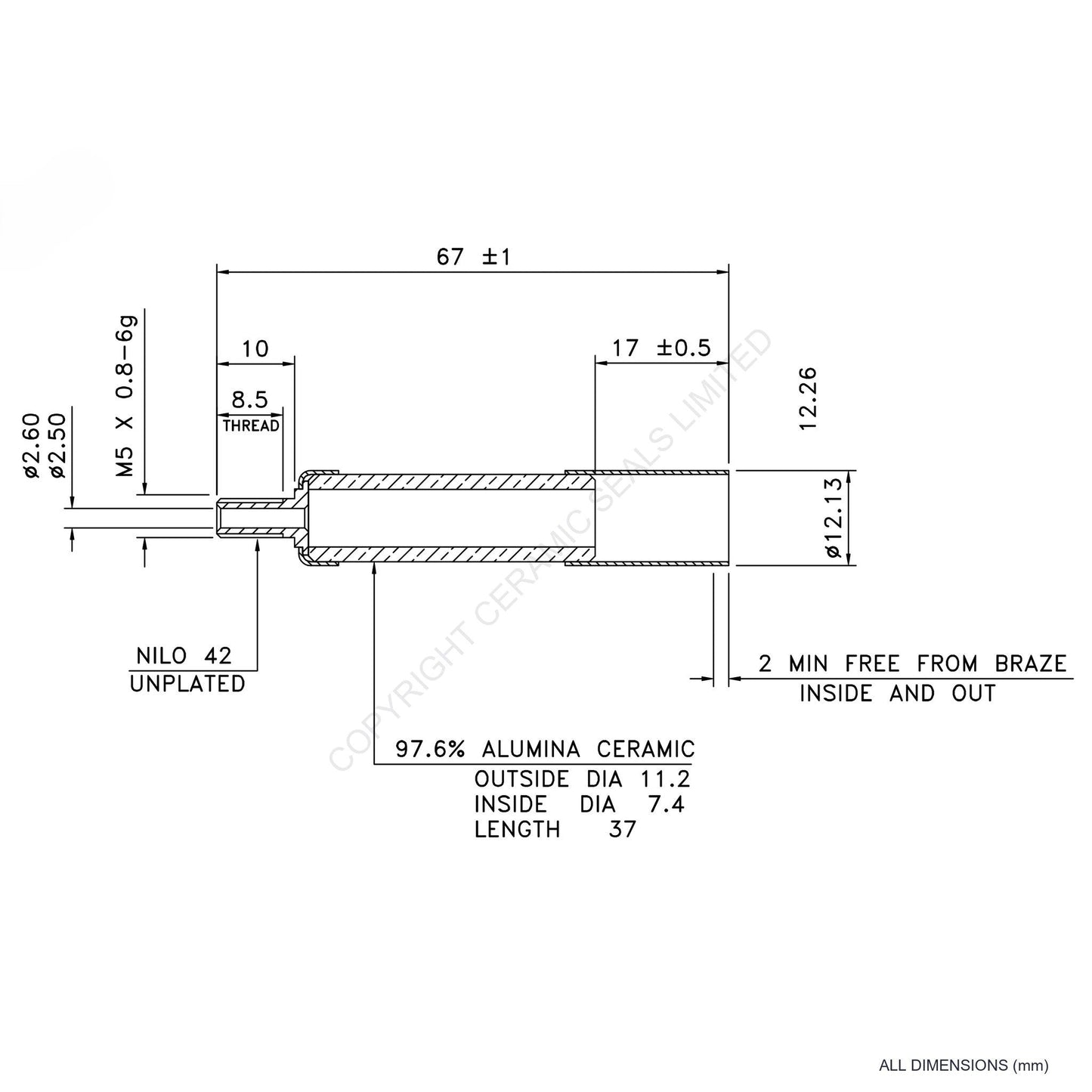 15kV Metal Ceramic Seal