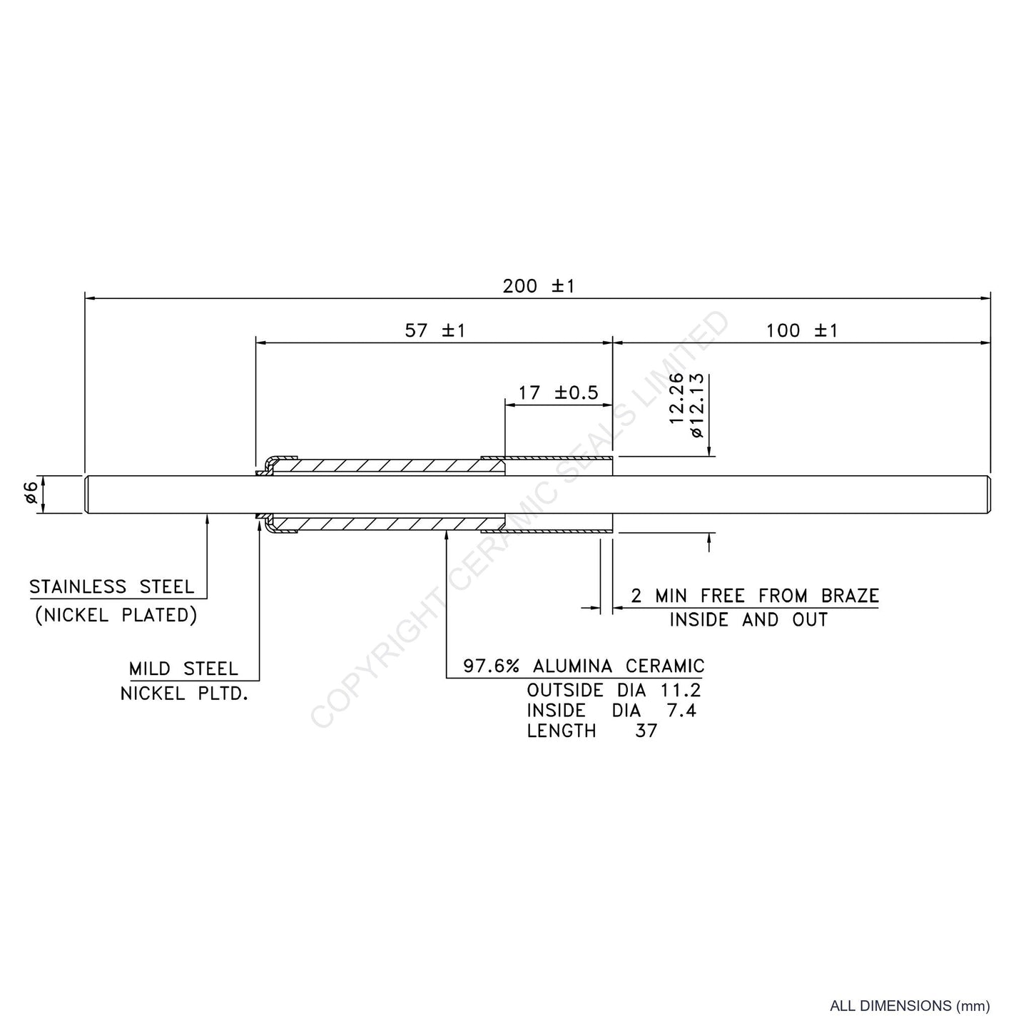 15kV Metal Ceramic Seal
