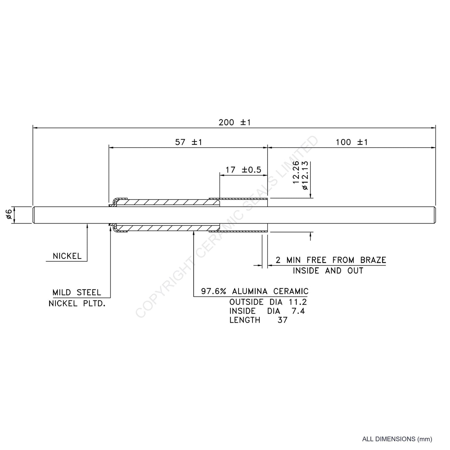 15kV Metal Ceramic Seal