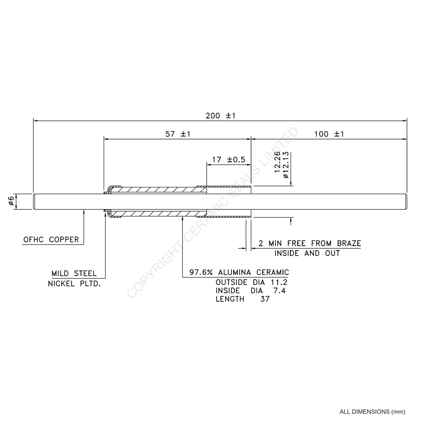 15kV Metal Ceramic Seal