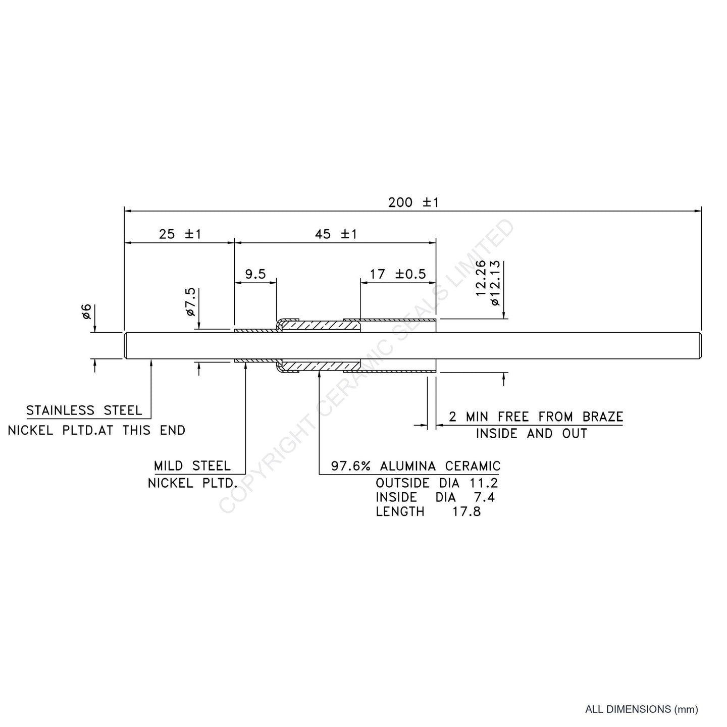 5kV Metal Ceramic Seal