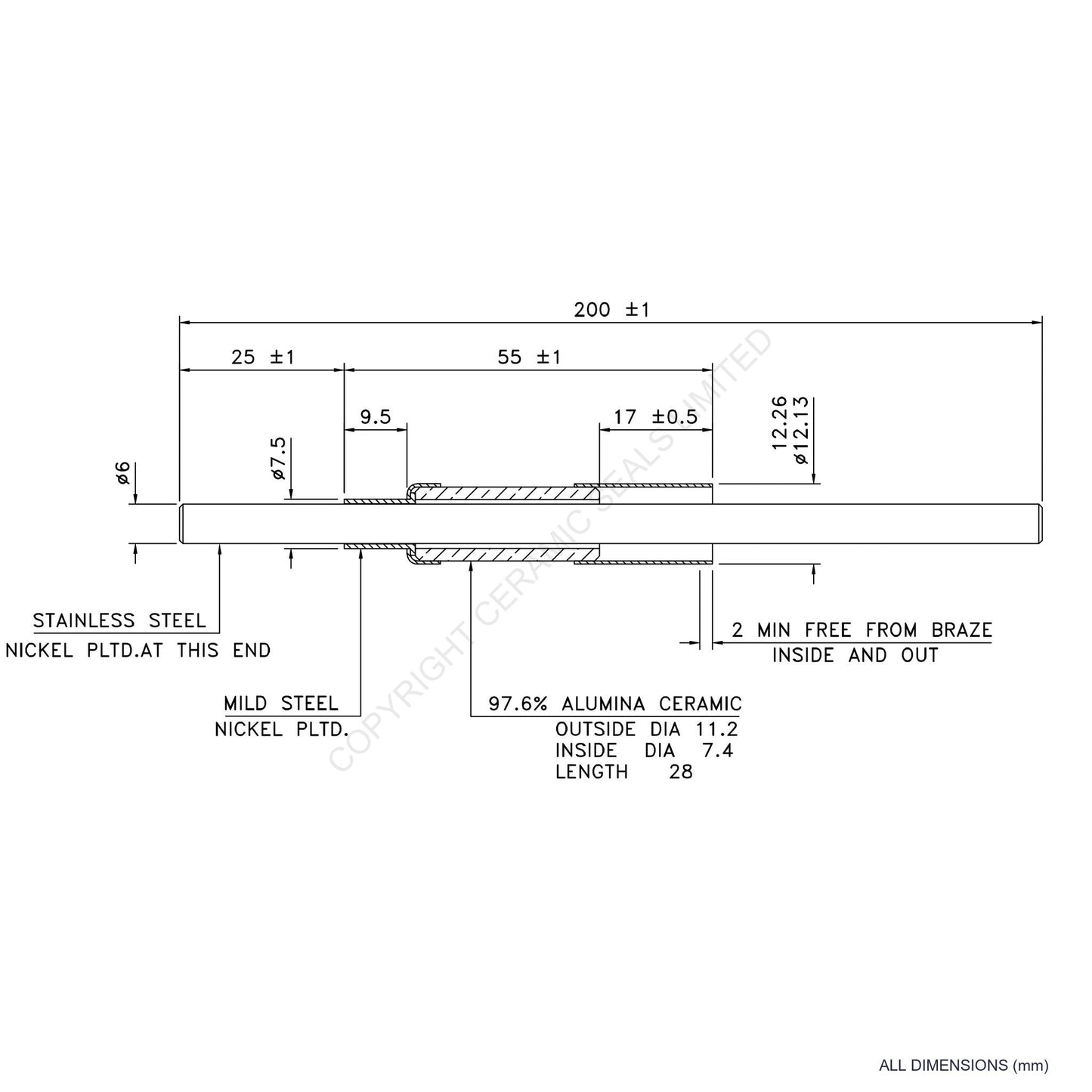 10kV Metal Ceramic Seal