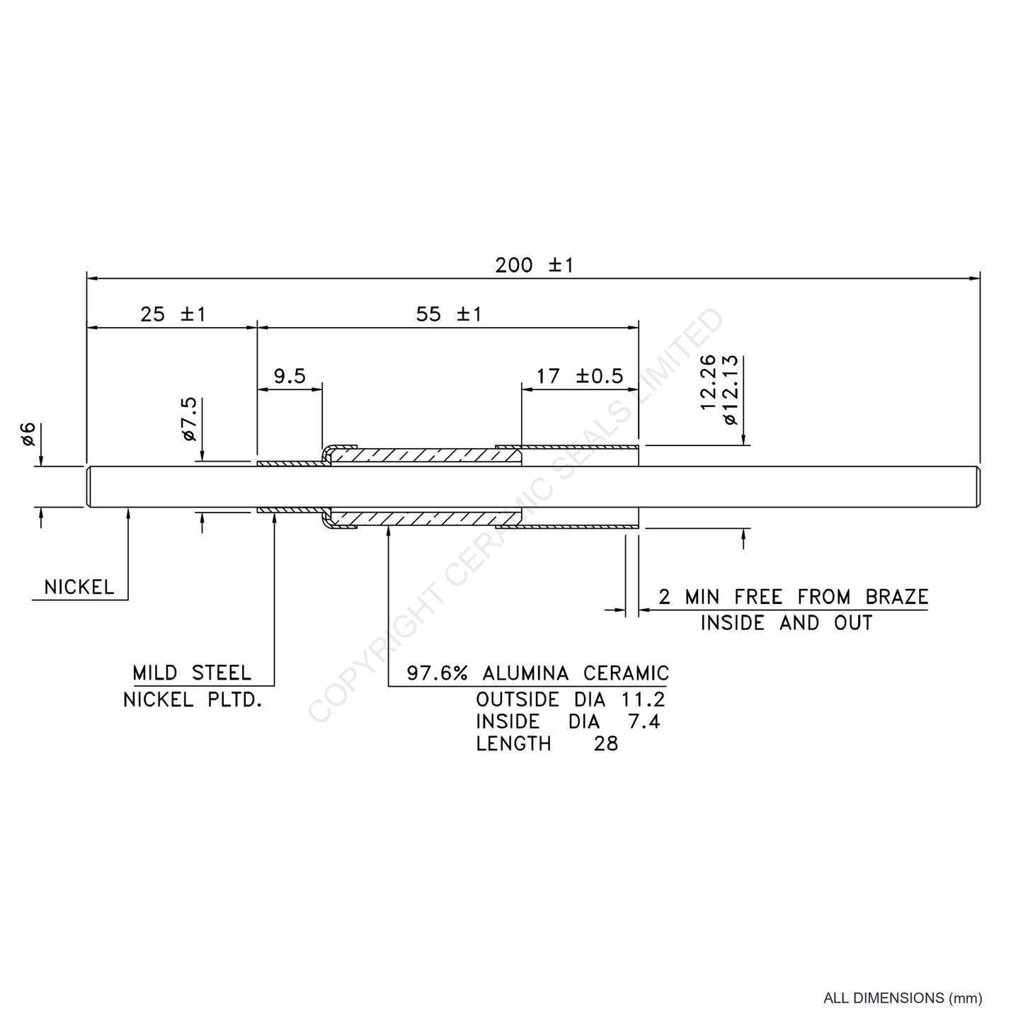 10kV Metal Ceramic Seal