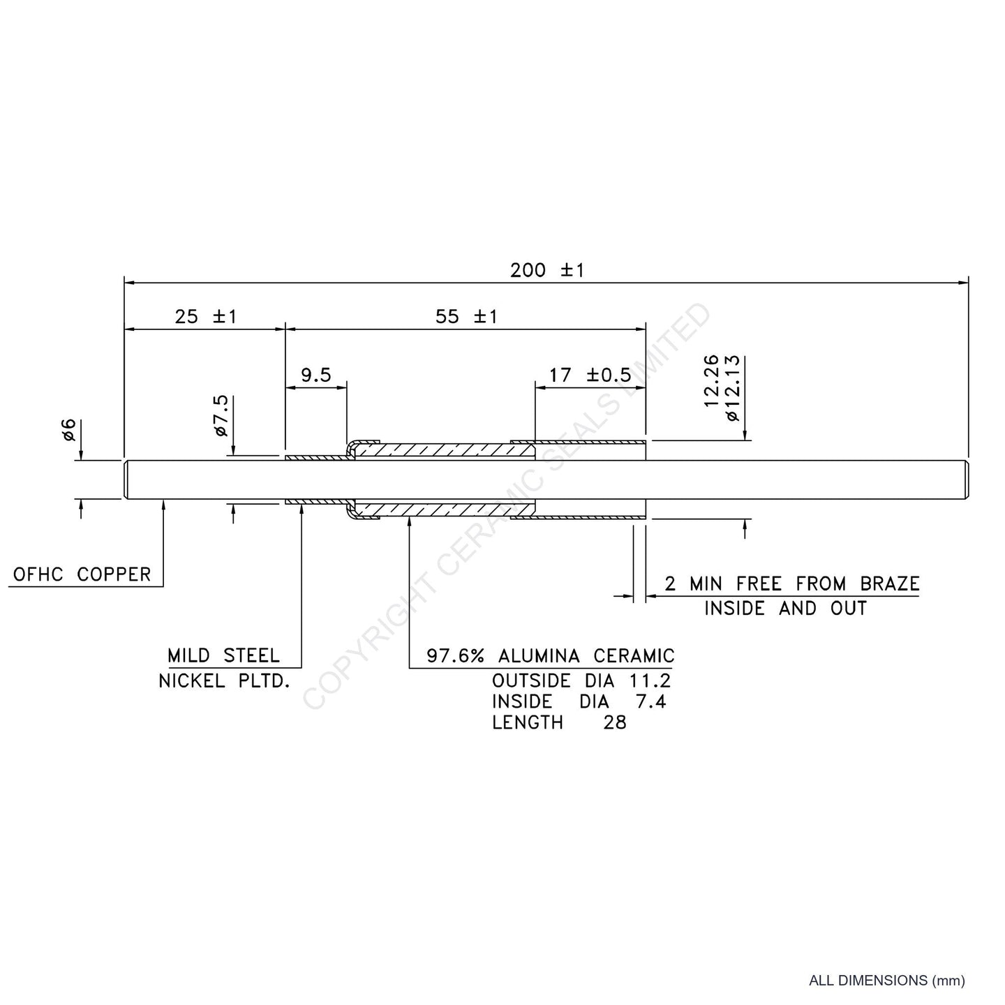 10kV Metal Ceramic Seal
