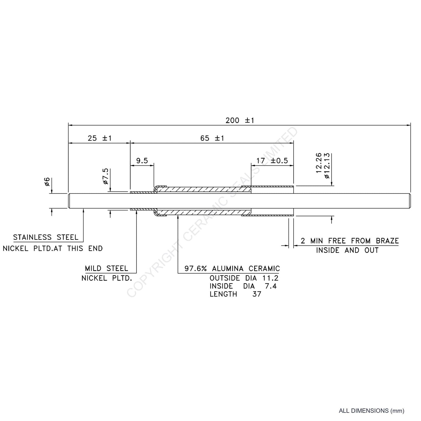 15kV Metal Ceramic Seal