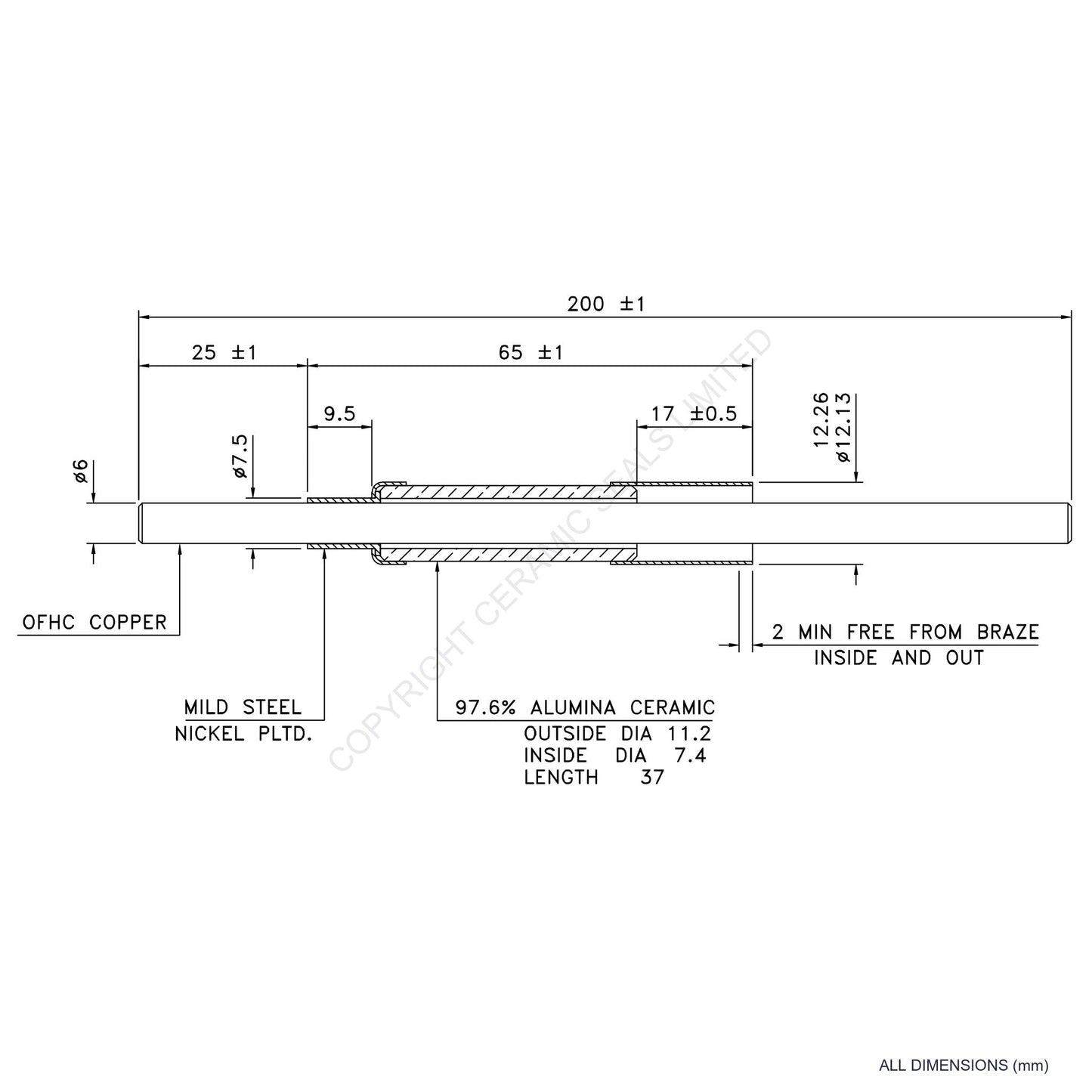 15kV Metal Ceramic Seal